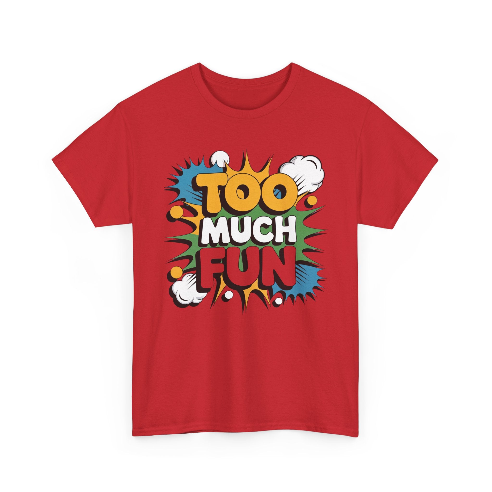 Too Much Fun Tee | Retro Comic Text Graphic T-Shirt