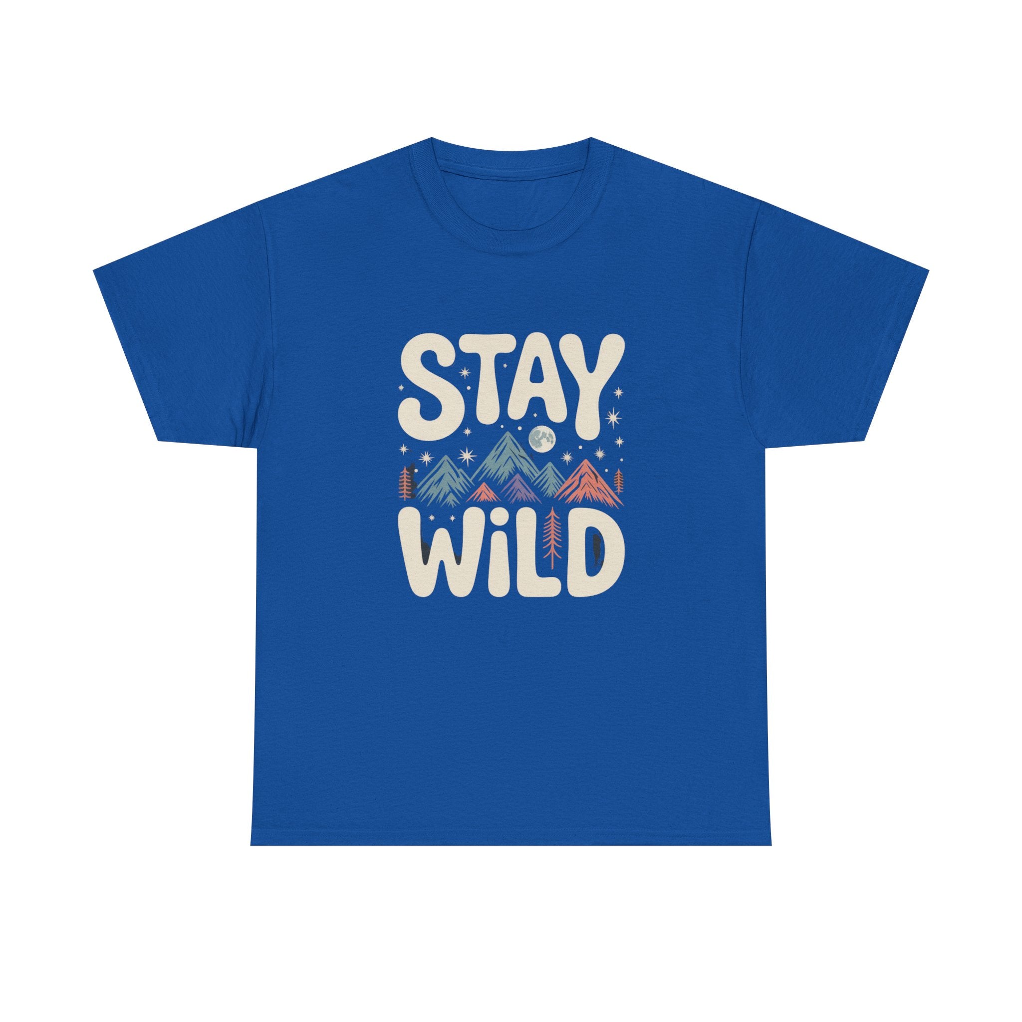 Stay Wild Tee | retro nature typography tee, freedom shirt