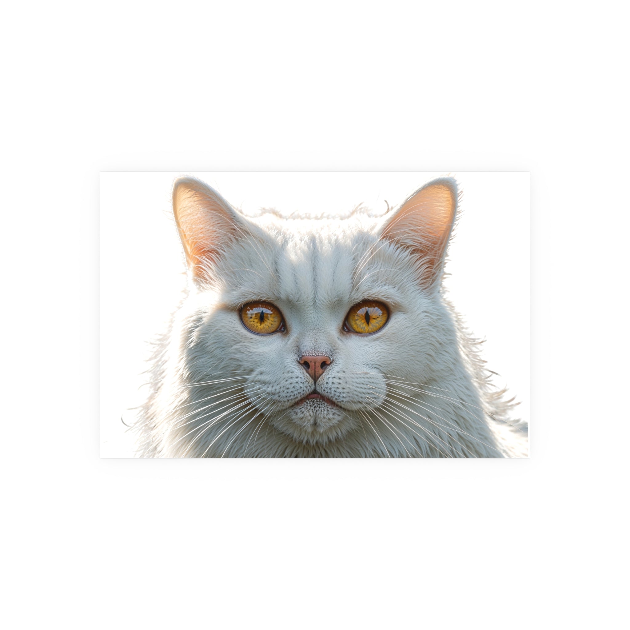 White Cat Portrait Poster | Cat Lover poster