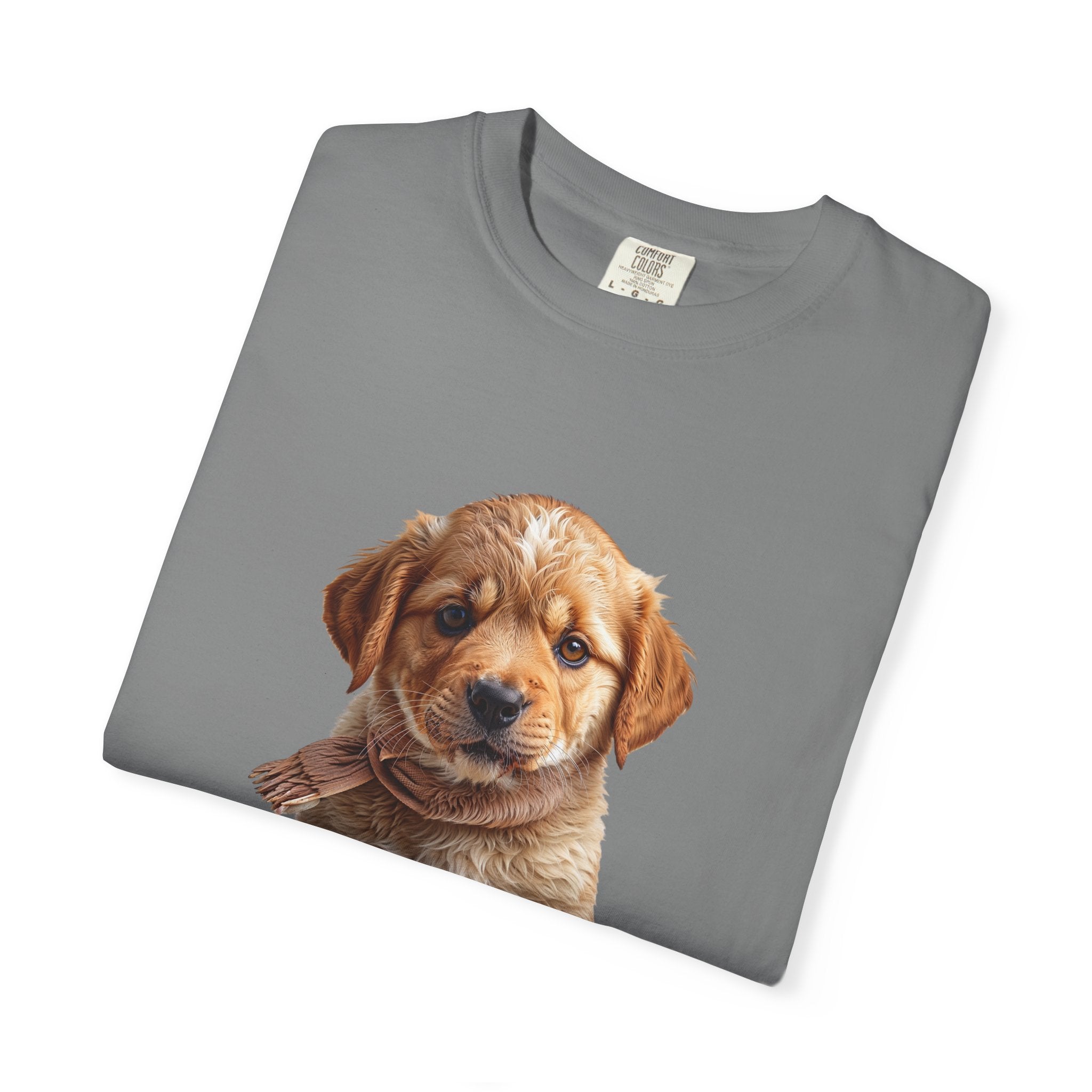 T-shirt chiot Golden Retriever | T-shirt photo de chien mignon