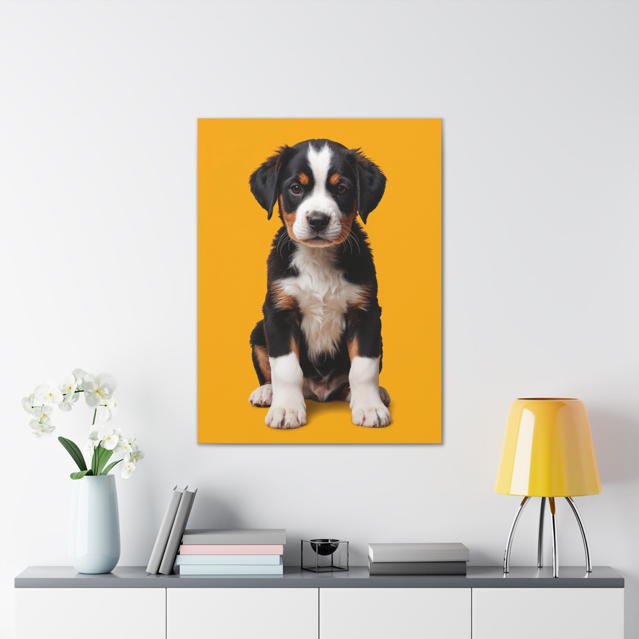 Bernese Mountain Dog Puppy Canvas, gift for dog lovers