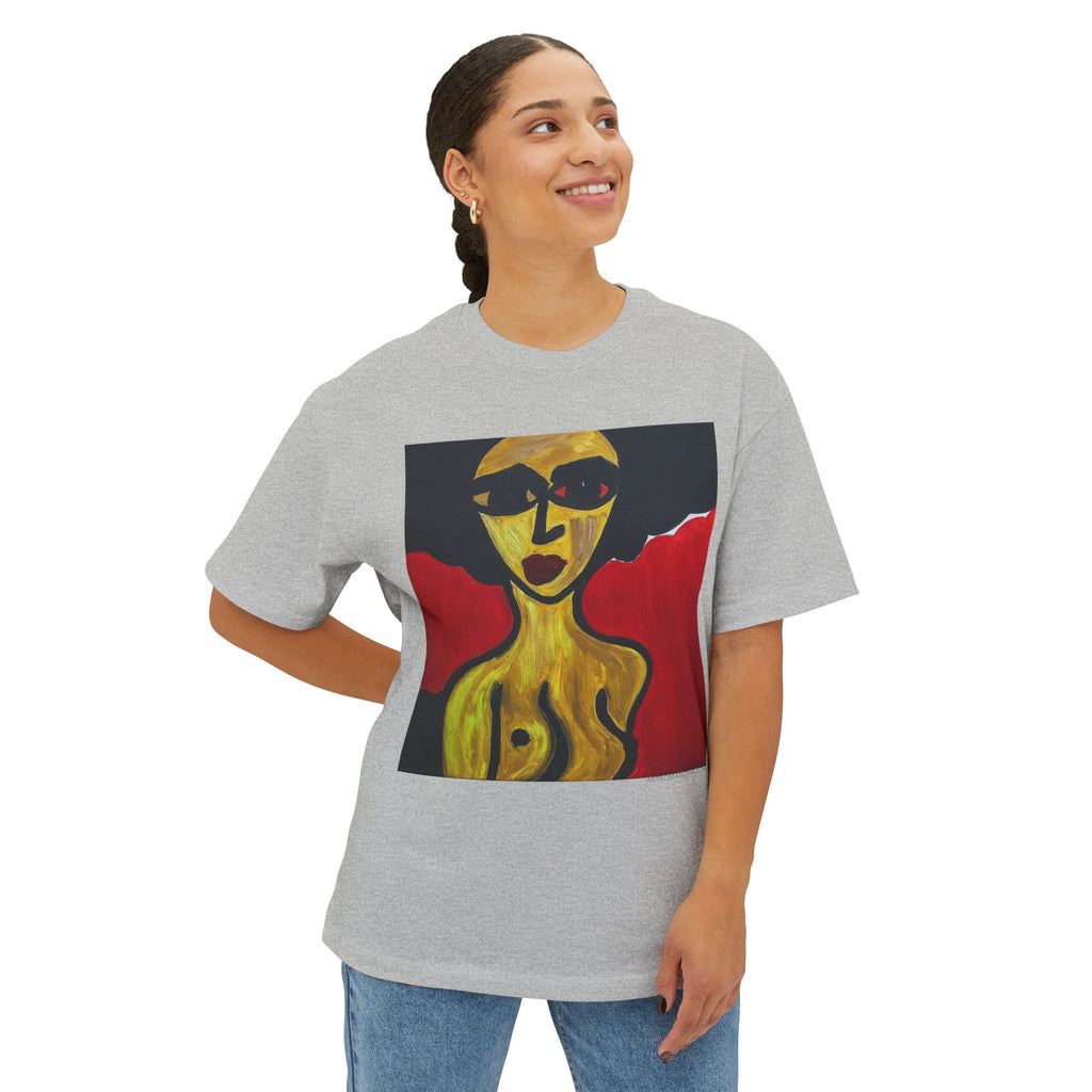 Minimalist Nude Portrait Tee, Fine Art Line-Portrait, Nude Woman Painting T-Shirt | Modern Expressionist Art Tee