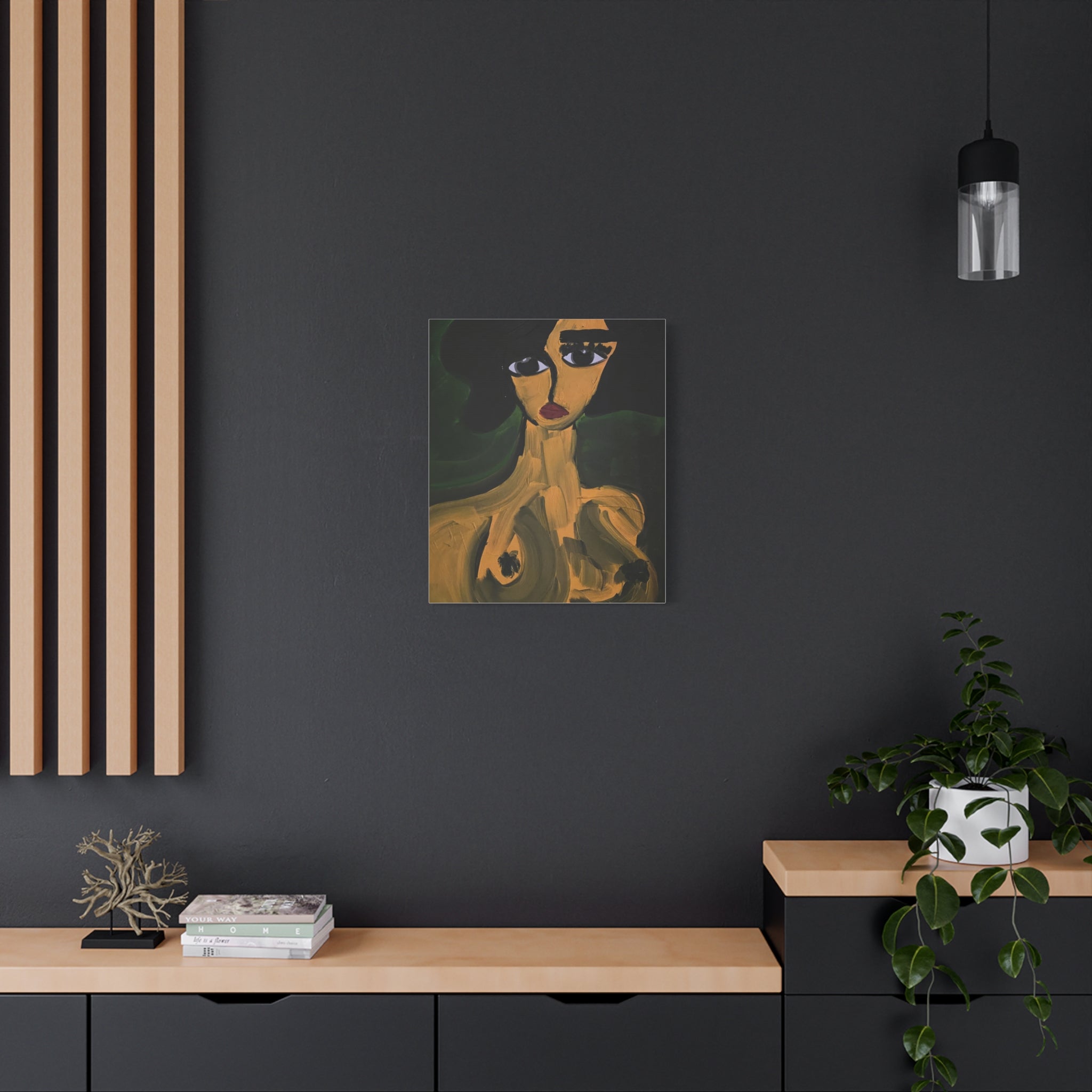 Toile de portrait abstrait | Art contemporain sur toile, art minimaliste