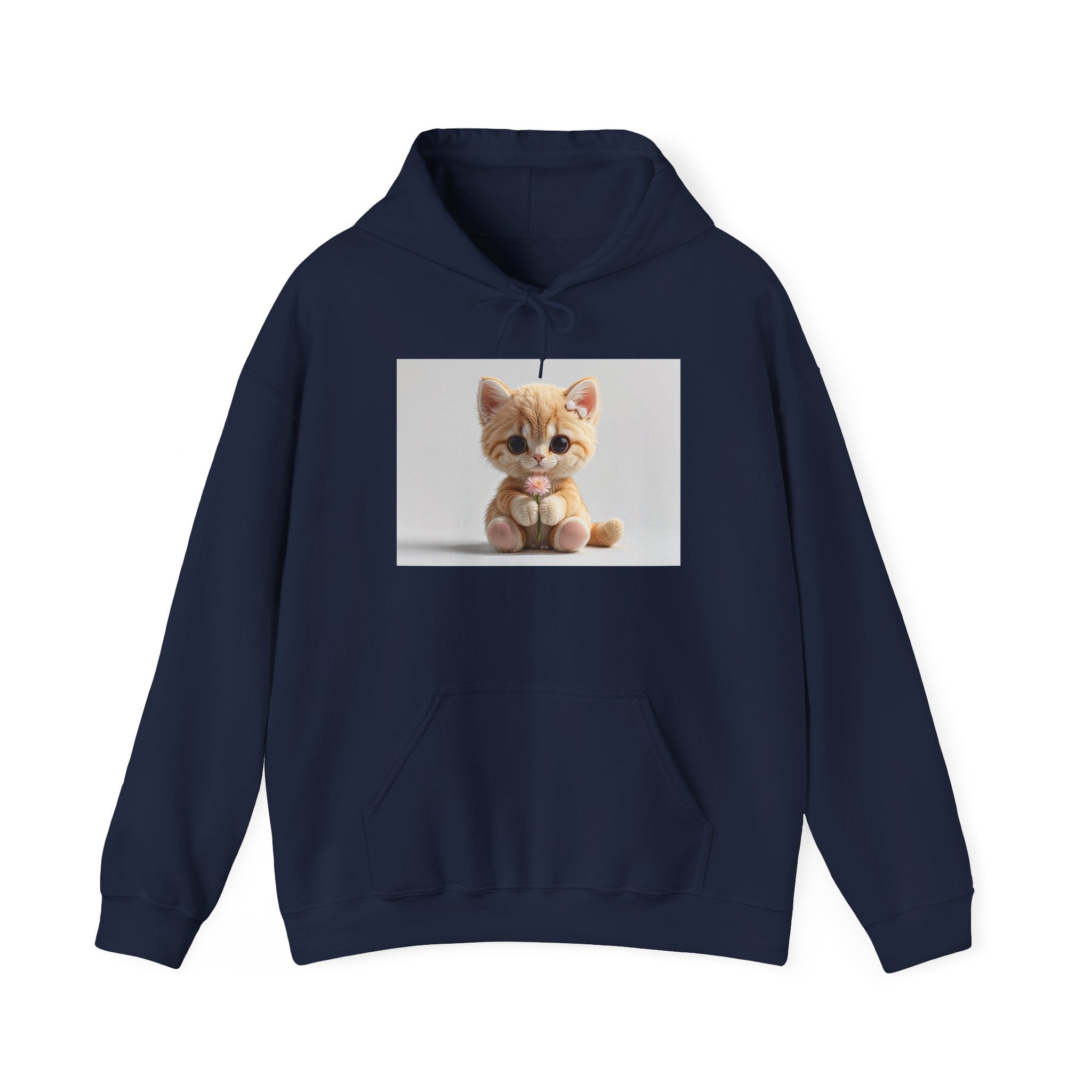 Sweat à capuche illustré d'un adorable chaton orange | Sweat-shirt graphique chat mignon