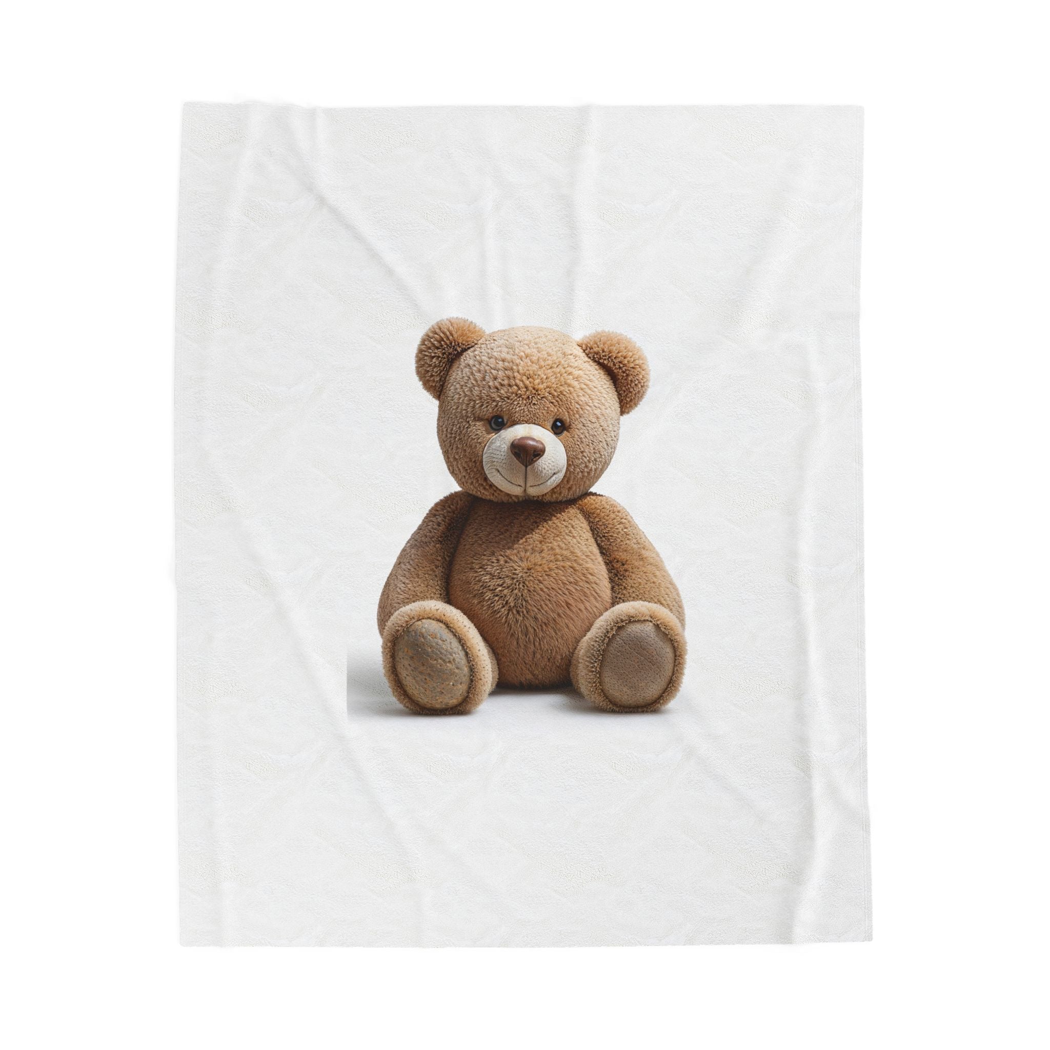 Couverture en velours peluche ours en peluche marron | Plaid mignon en peluche