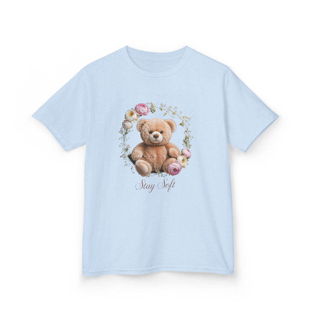 T-shirt enfant ours en peluche | T-shirt ours en peluche fleuri, T-shirt ours en peluche kawaii, Imprimé ours mignon, T-shirt unisexe doux