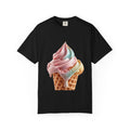 T-shirt Cornet de glace arc-en-ciel pastel | T-shirt dessert à la crème glacée molle