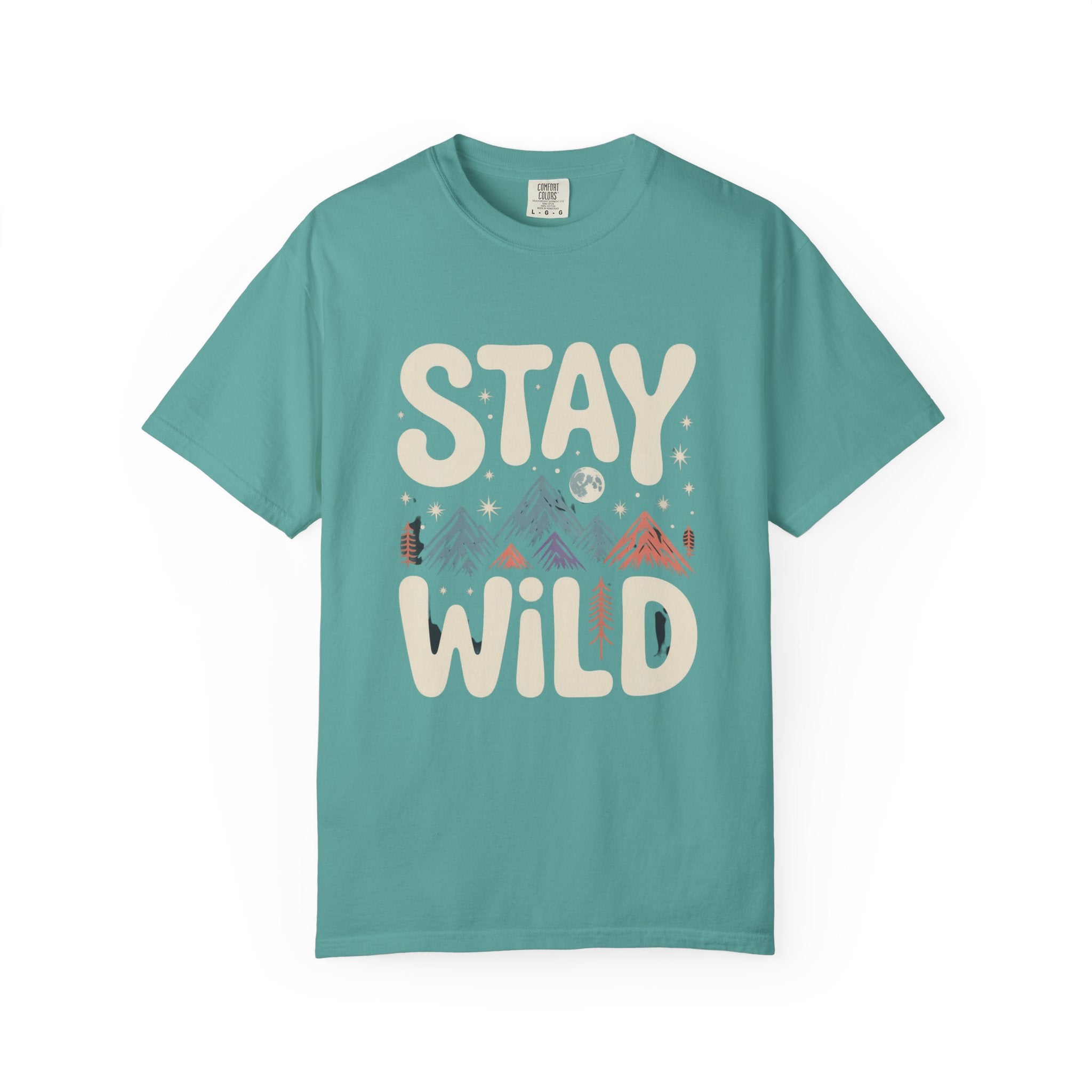 Stay Wild mountain design T-shirt | adventure typography tee