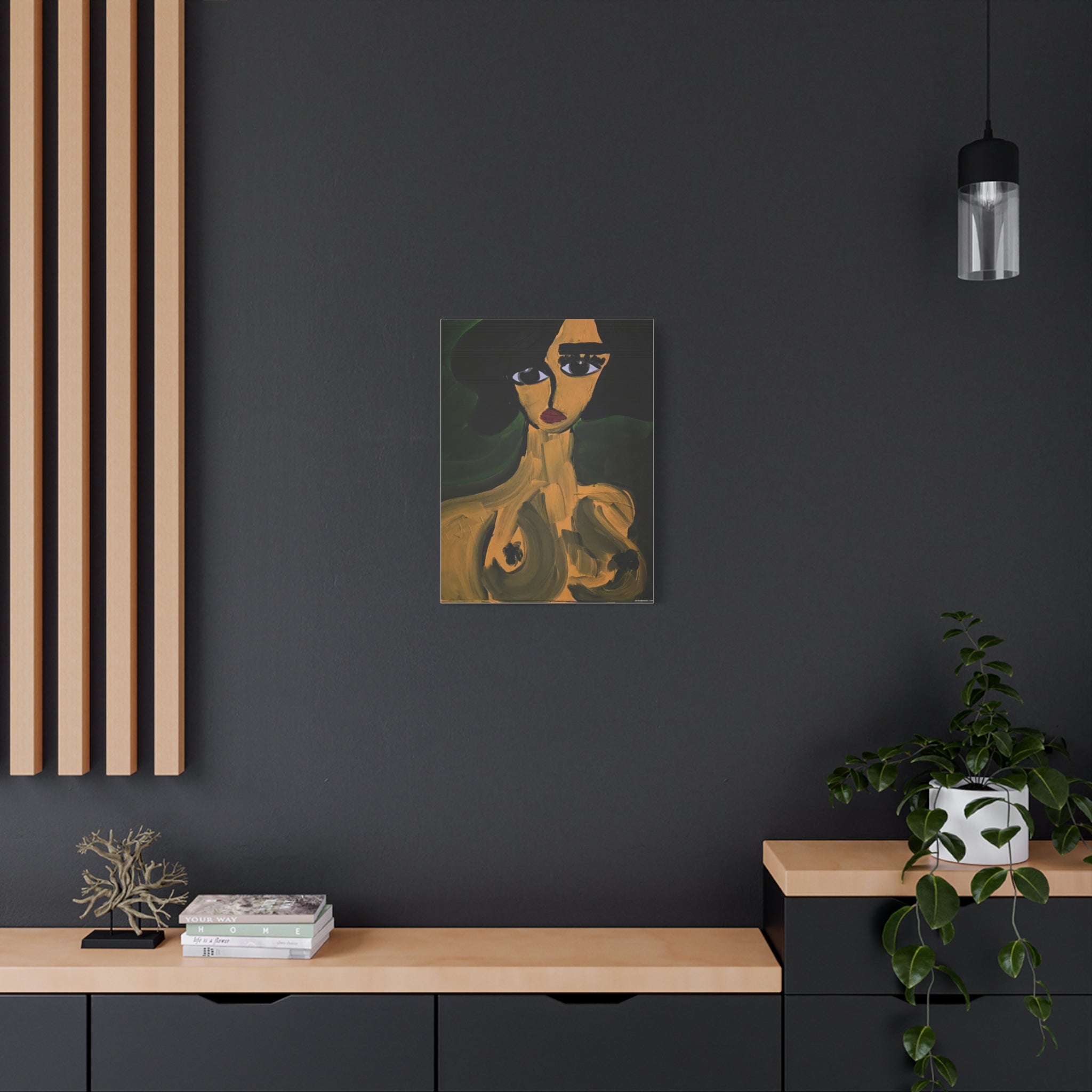 Toile de portrait abstrait | Art contemporain sur toile, art minimaliste