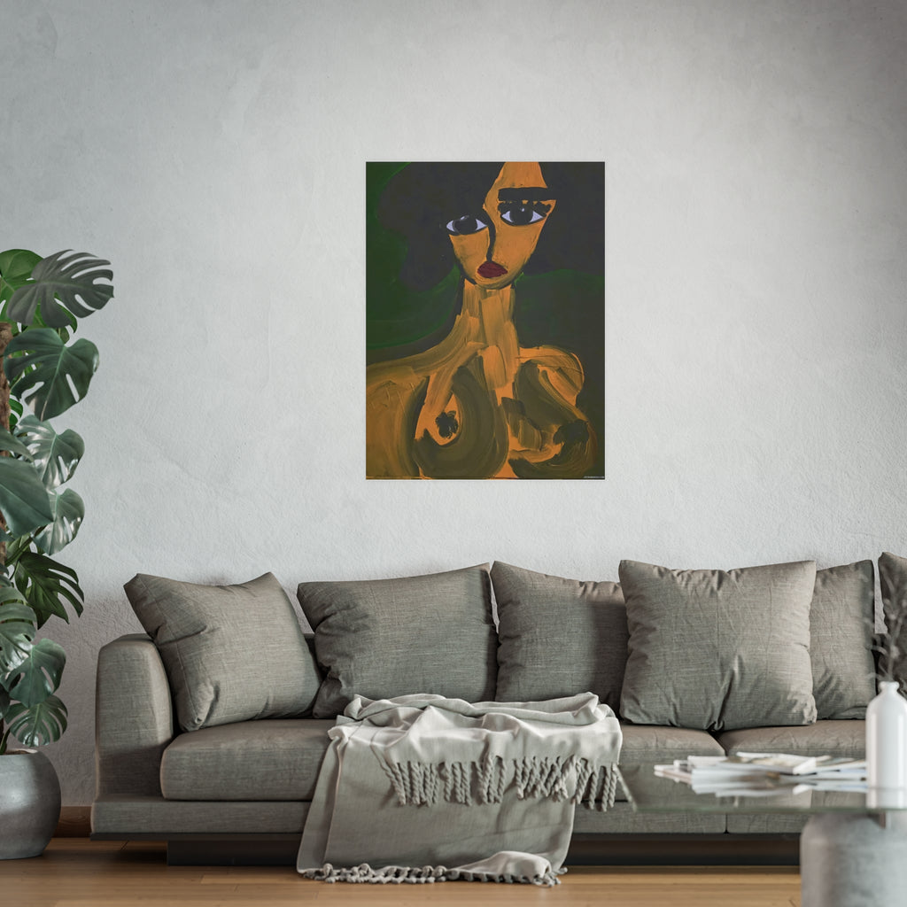 Abstract Female Portrait Poster | Satin or Archival Matte Poster, contemporary art