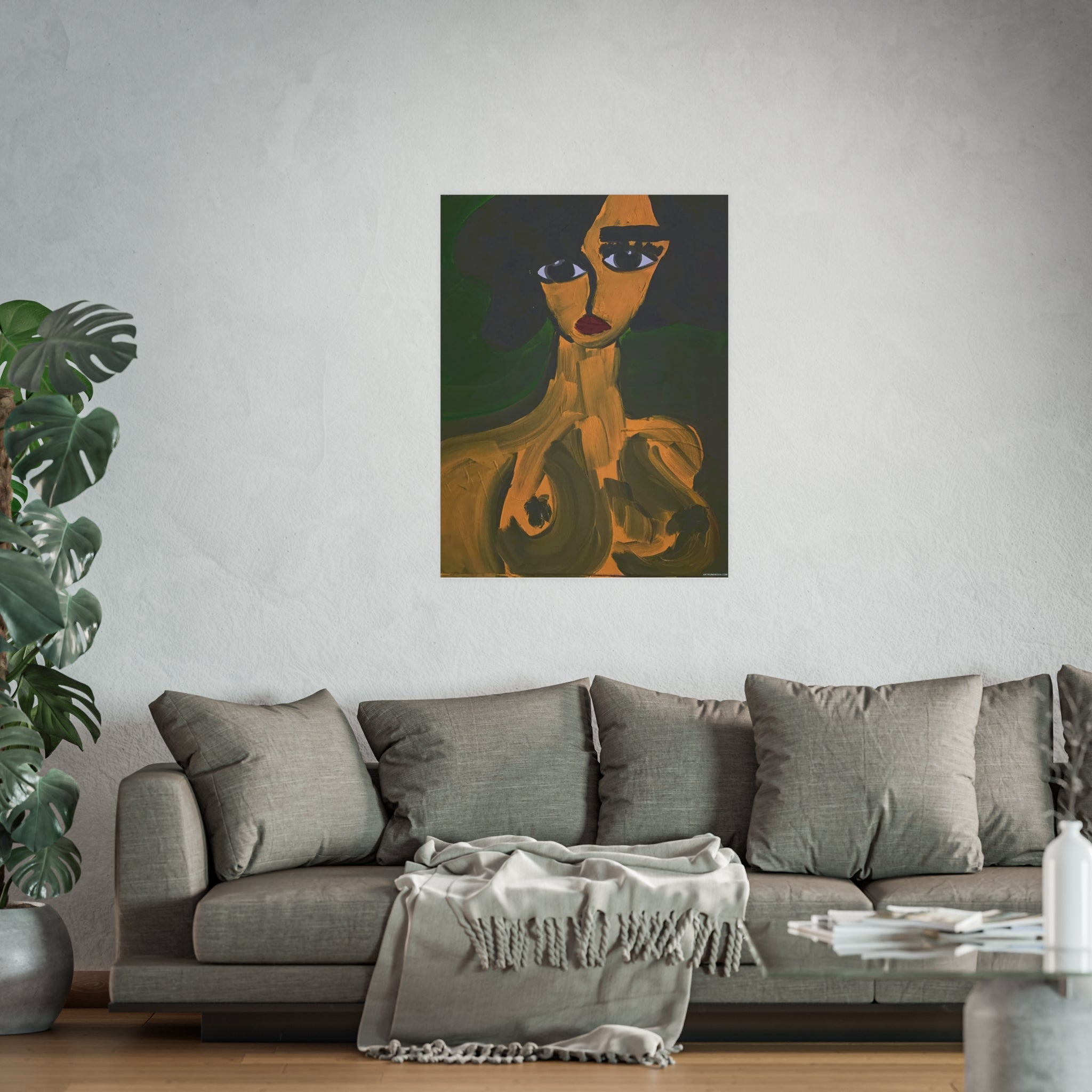 Abstract Female Portrait Poster | Satin or Archival Matte Poster, contemporary art