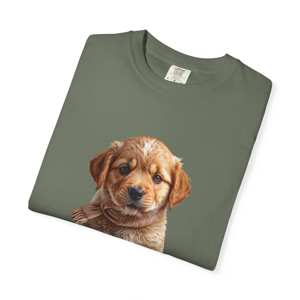 T-shirt chiot Golden Retriever | T-shirt photo de chien mignon