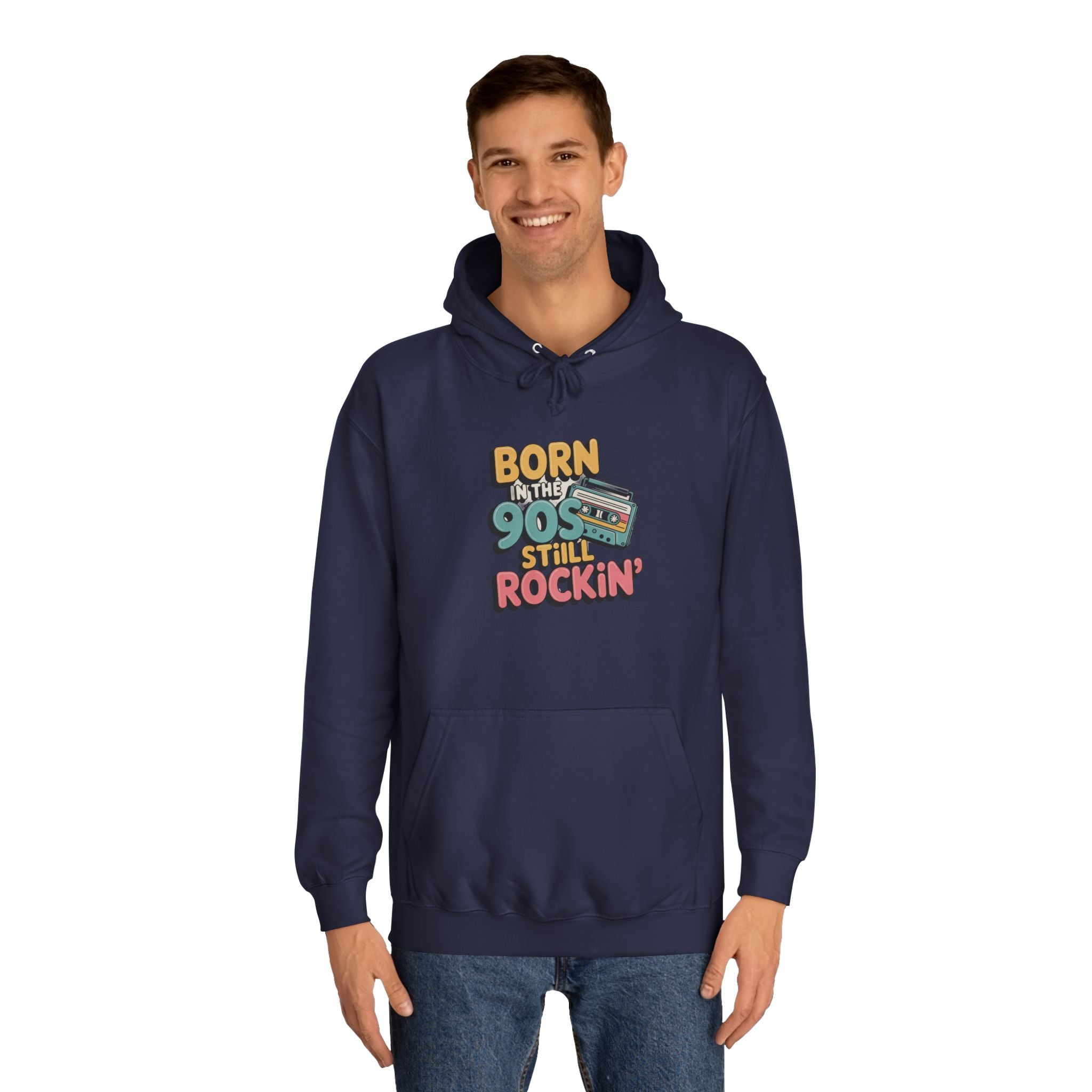 Born in the 90s Still Rockin Hoodie | Retro Cassette 90s Nostalgia