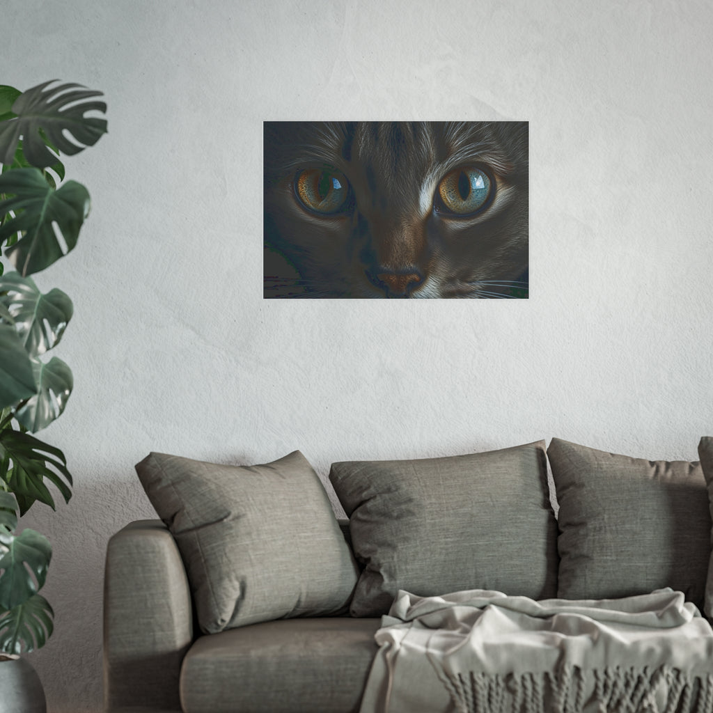 Close-Up Cat Eyes Poster | Cat Eyes Wall Art, cat lover poster