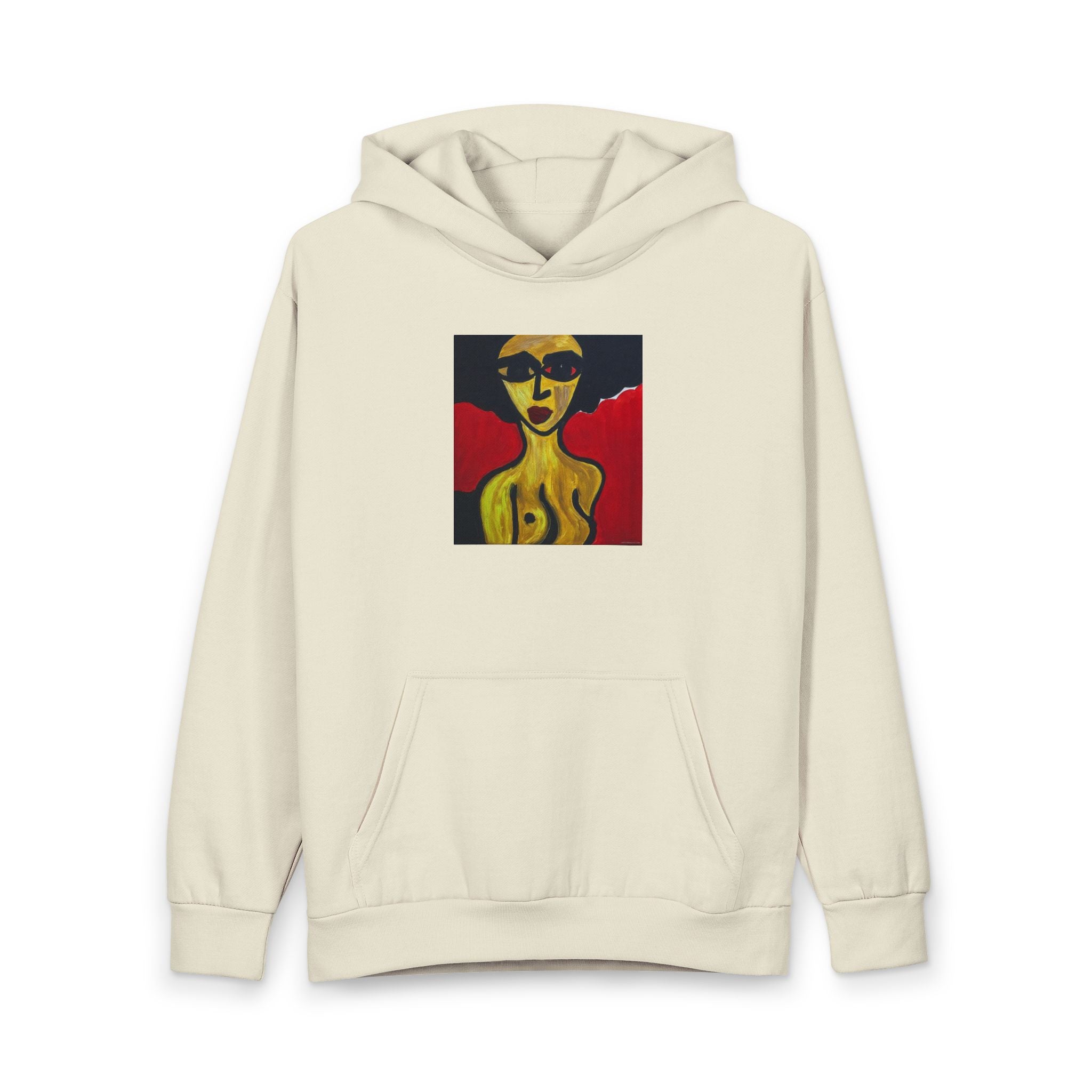 Original Art Printed Hoodie, Wearable Art Pullover, One-of-a-kind Art Hoodie, Contemporary Art