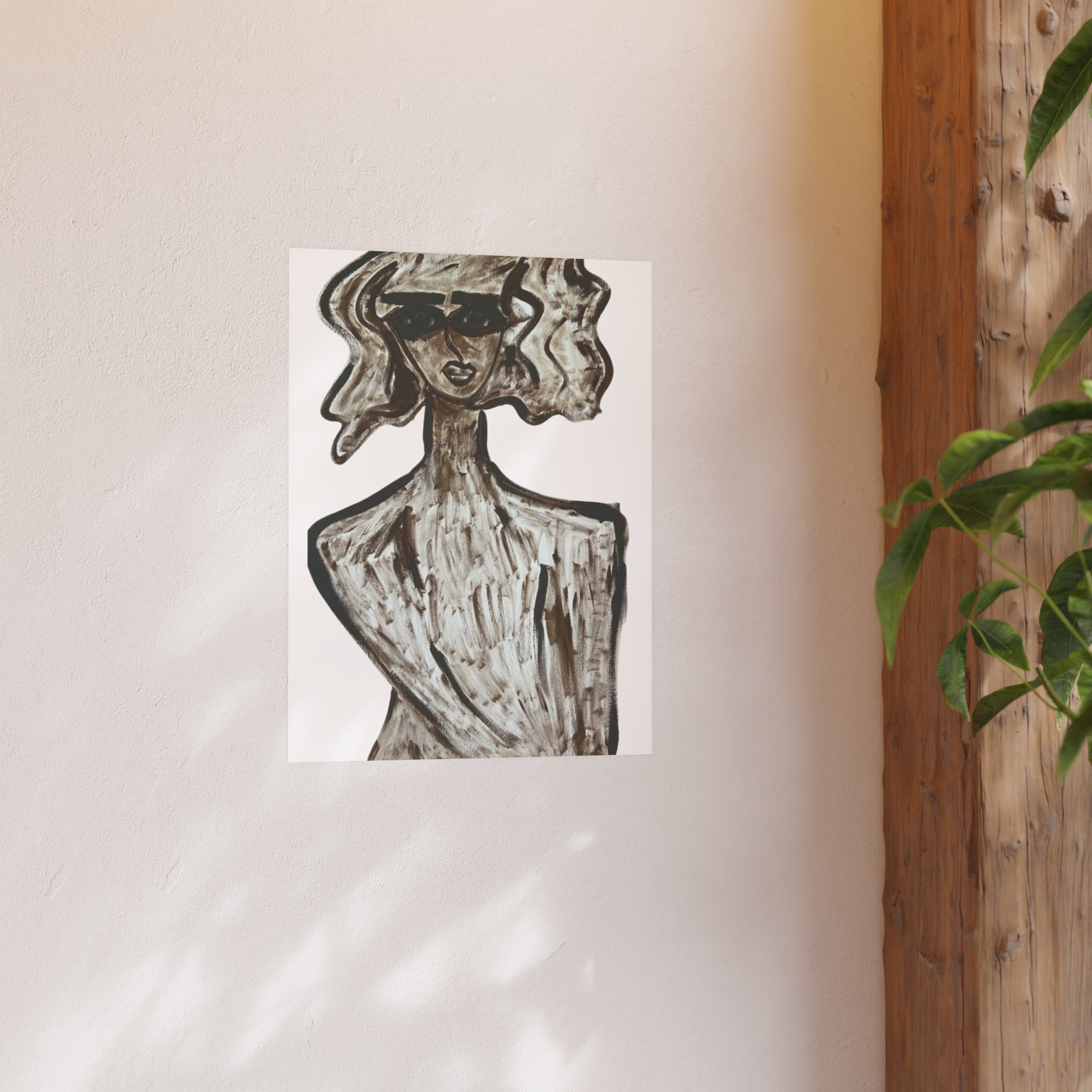 Monochrome Abstract Woman Poster | Poster