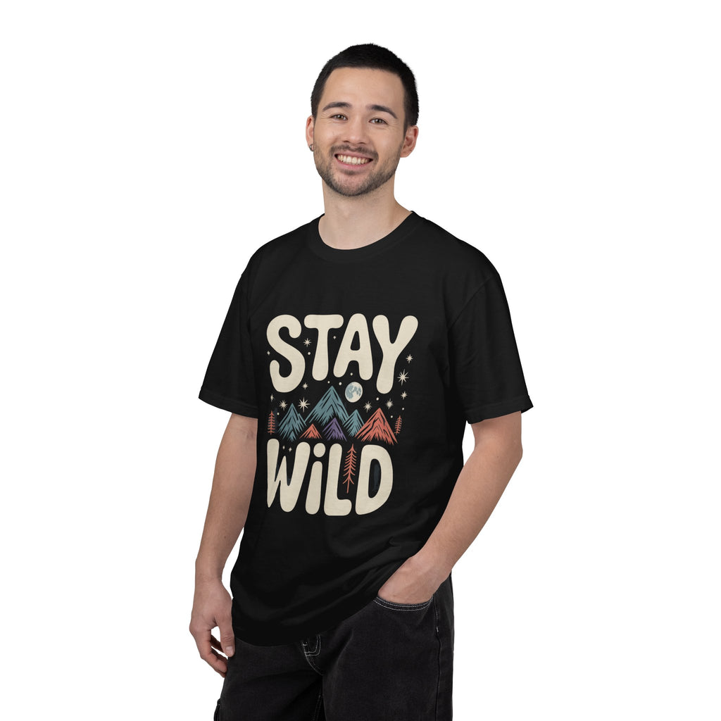 Stay Wild mountain design T-shirt | adventure typography tee