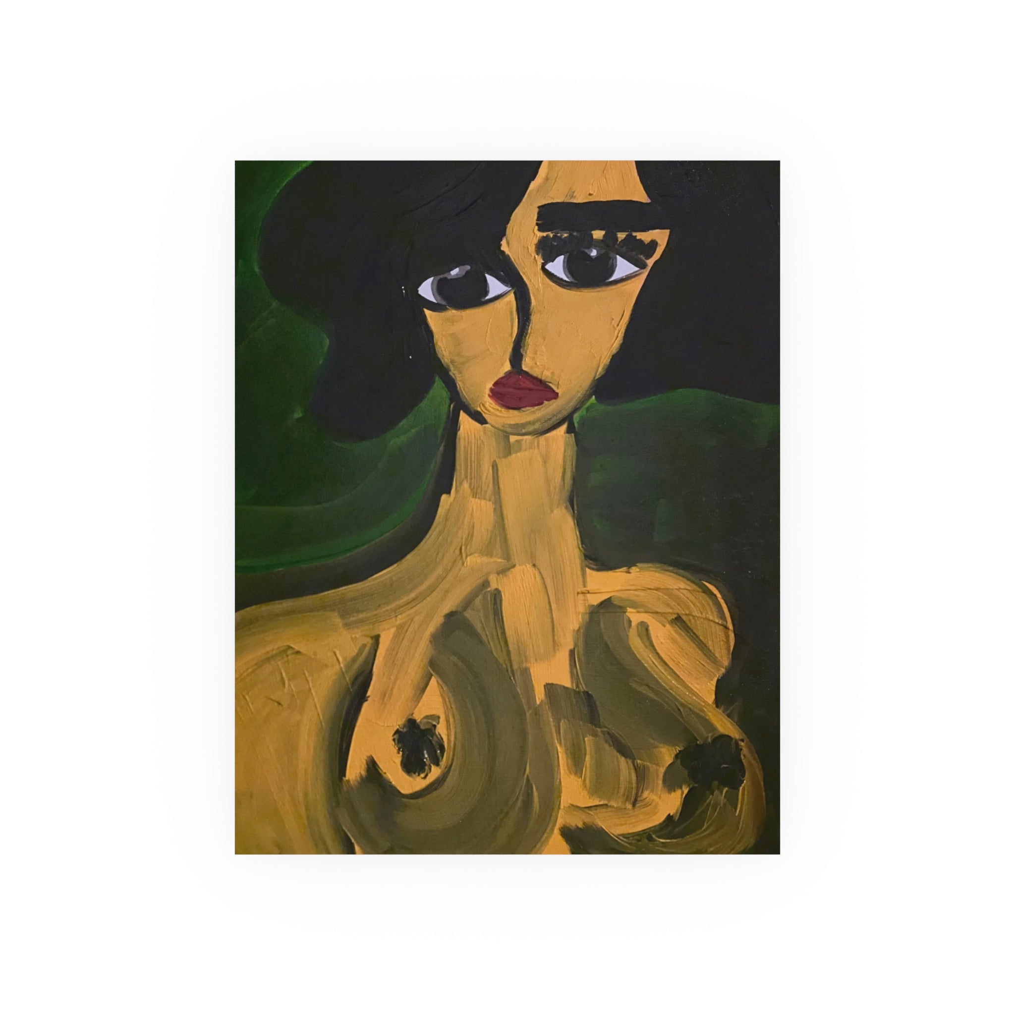 Abstract Female Portrait Poster | Satin or Archival Matte Poster, contemporary art