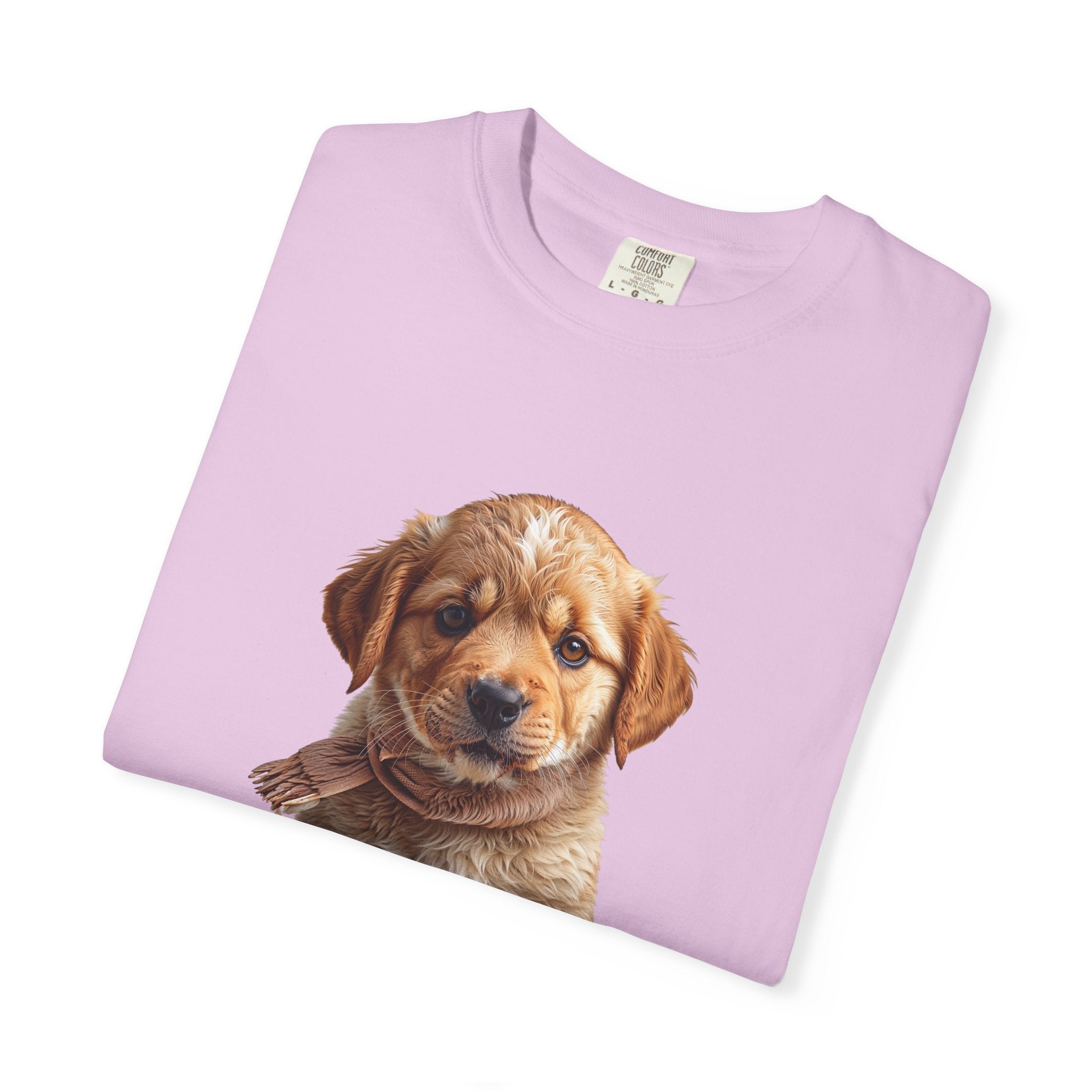 T-shirt chiot Golden Retriever | T-shirt photo de chien mignon