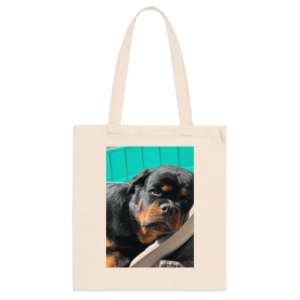 Sleeping Rottweiler Photo Tote Bag | Dog Portrait Shopper bag