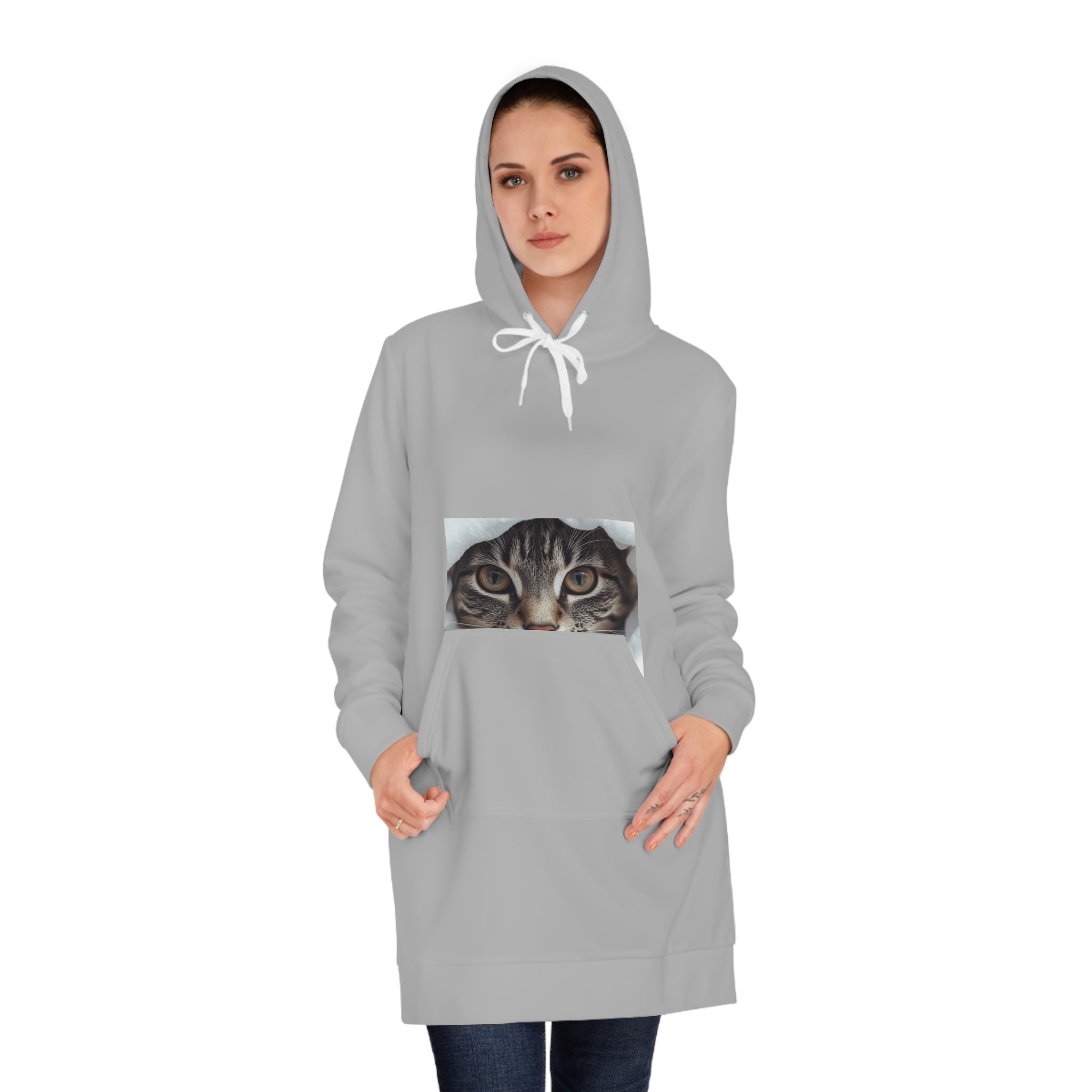 Robe à capuche Peekaboo Chat Tabby | Pull à motif chat, Vêtements mignons pour animaux