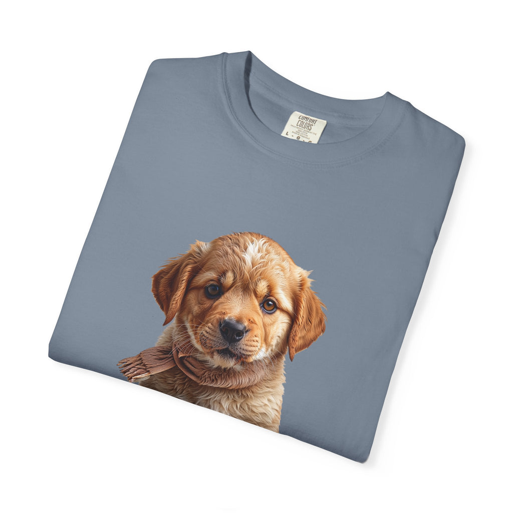 T-shirt chiot Golden Retriever | T-shirt photo de chien mignon