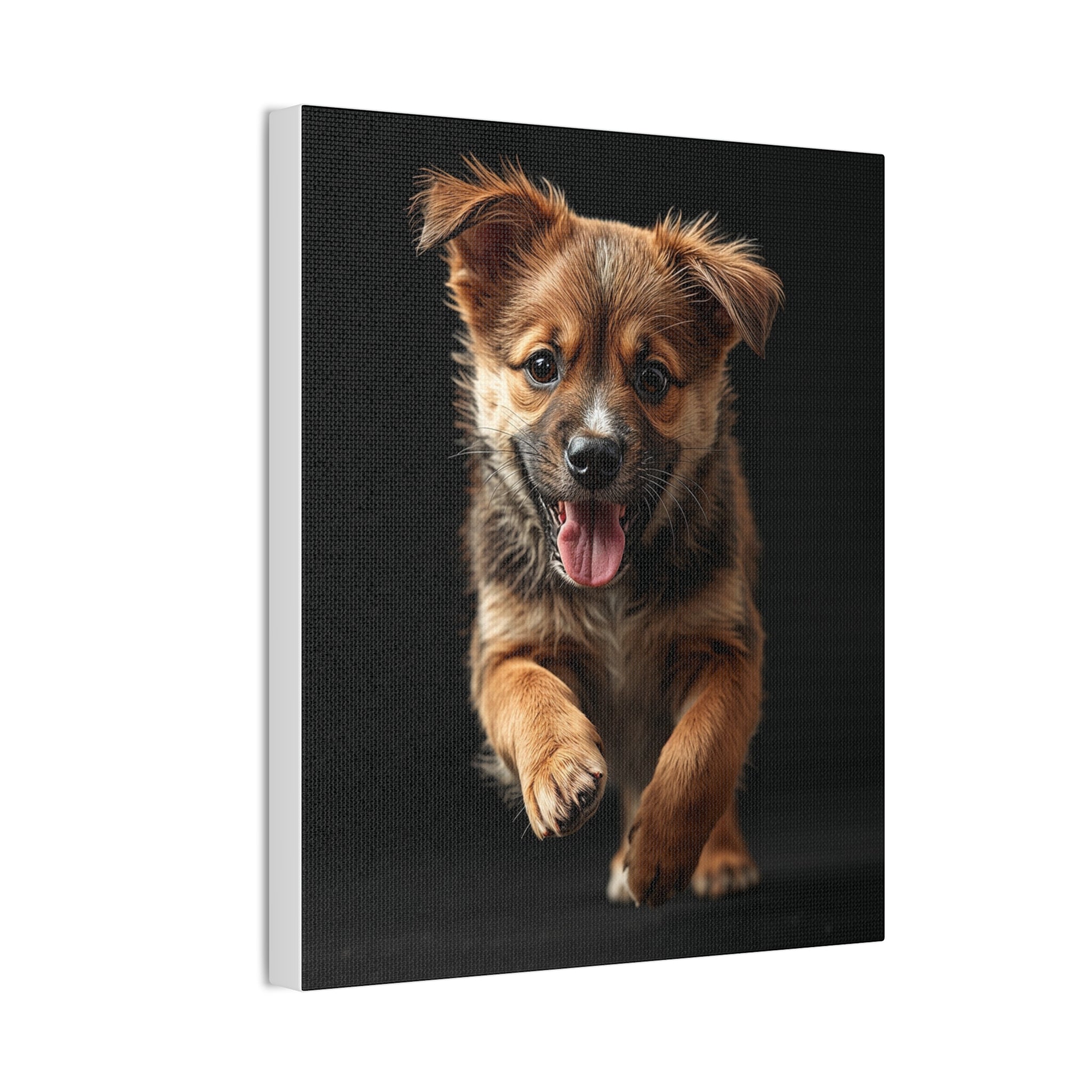 Running Puppy Canvas | Stretched Wall Art, gift for dog lovers