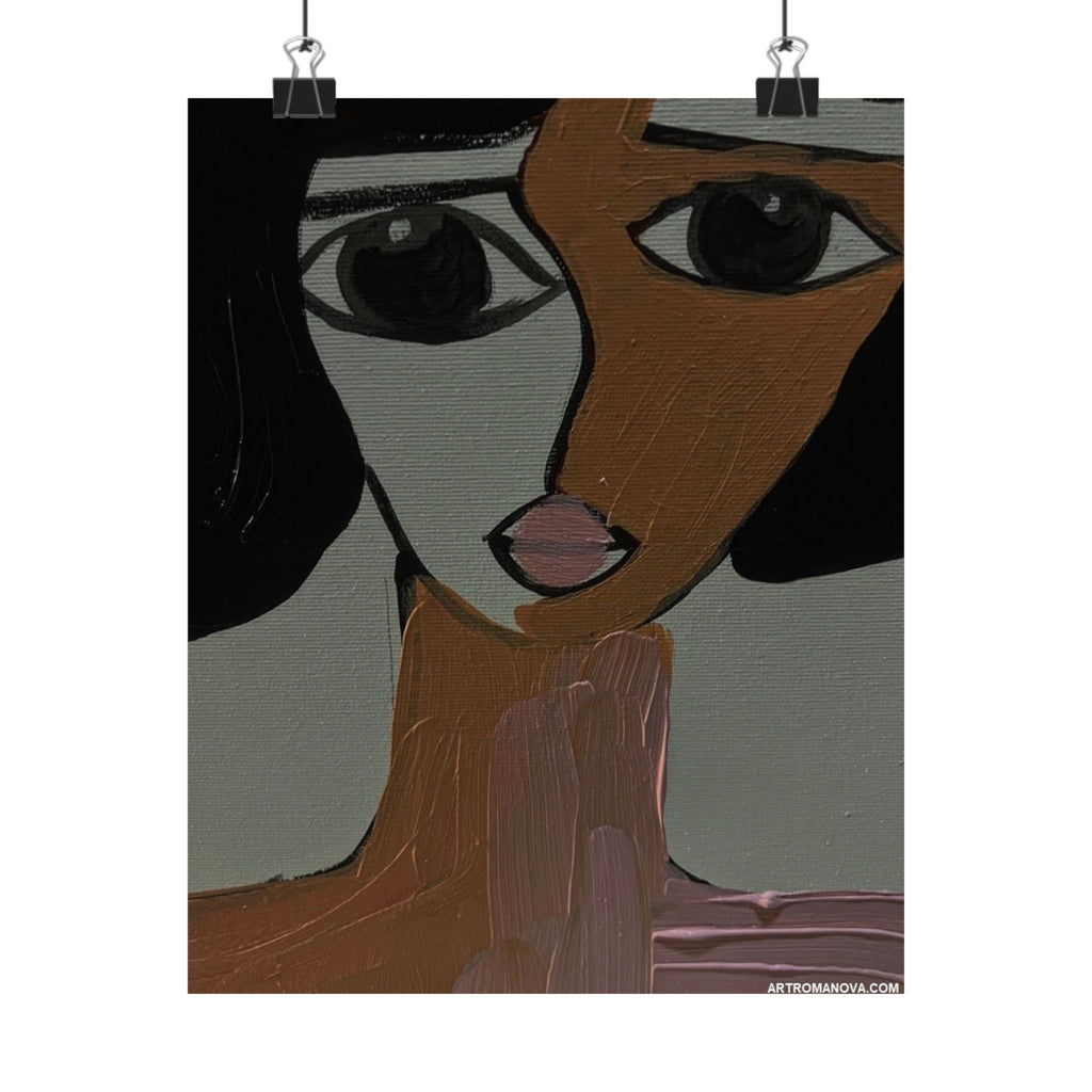 Affiche, Portrait abstrait | Art facial moderne
