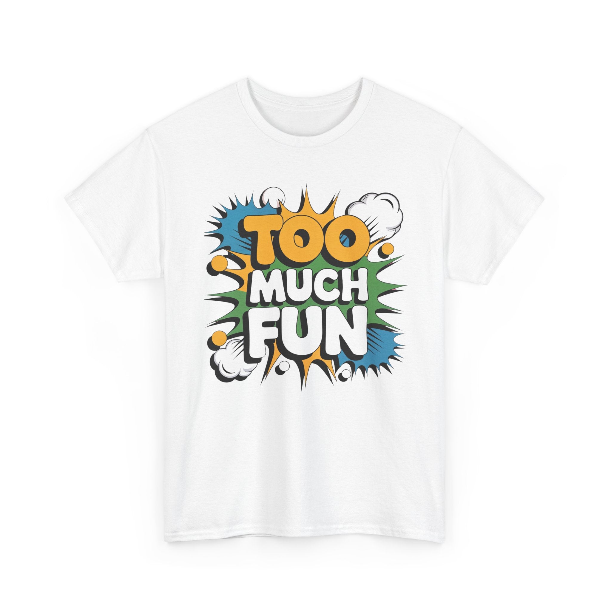 Too Much Fun Tee | Retro Comic Text Graphic T-Shirt