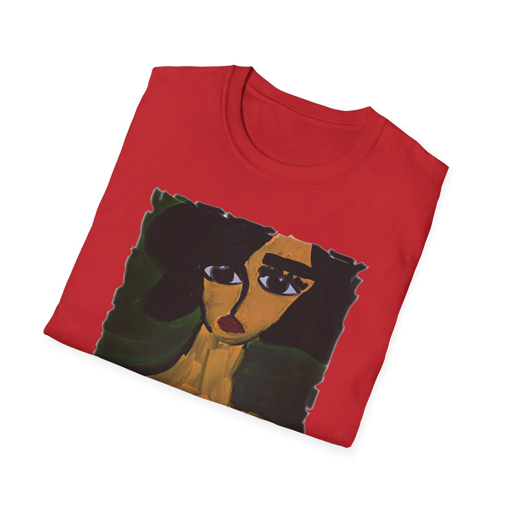 T-shirt Portrait de Femme Nue | Peinture Artistique Moderne, T-shirt Beaux-Arts, Impression Portrait de Nu Élégante, Peint à la Main, Style Galerie