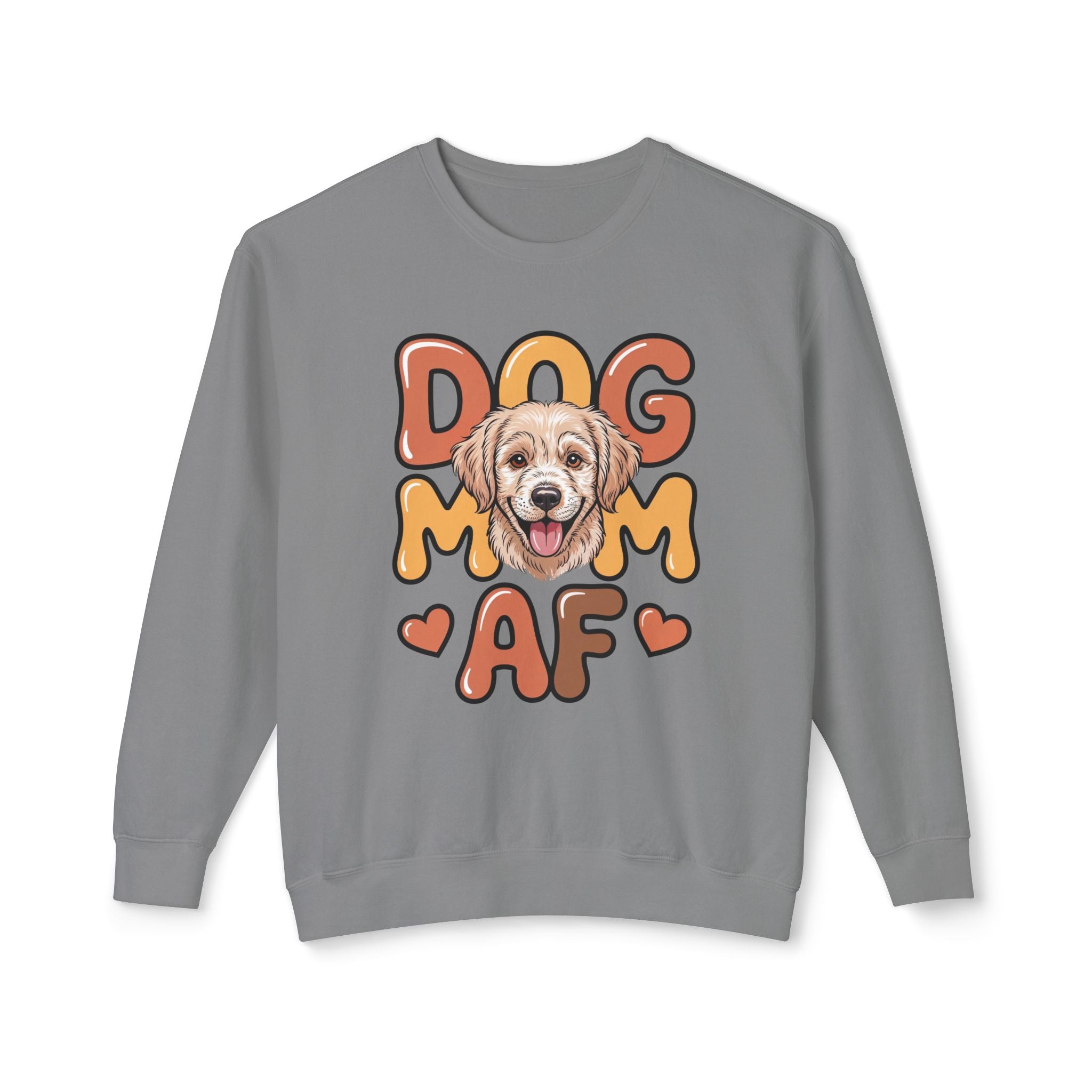 Dog Lover Sweatshirt | Golden Retriever Illustration, Cute Heart Design