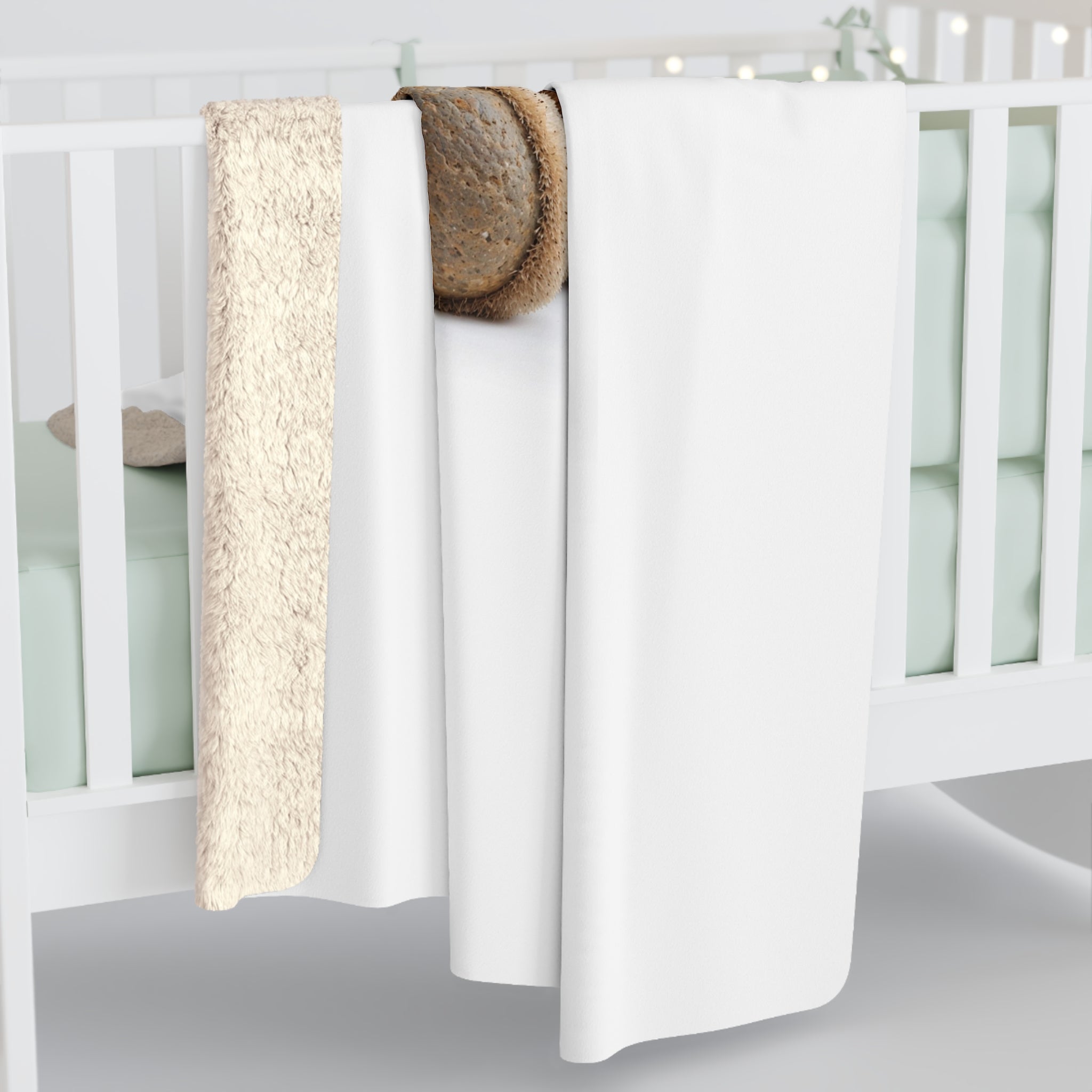 Couverture en polaire sherpa ours en peluche | Couverture enfant en peluche