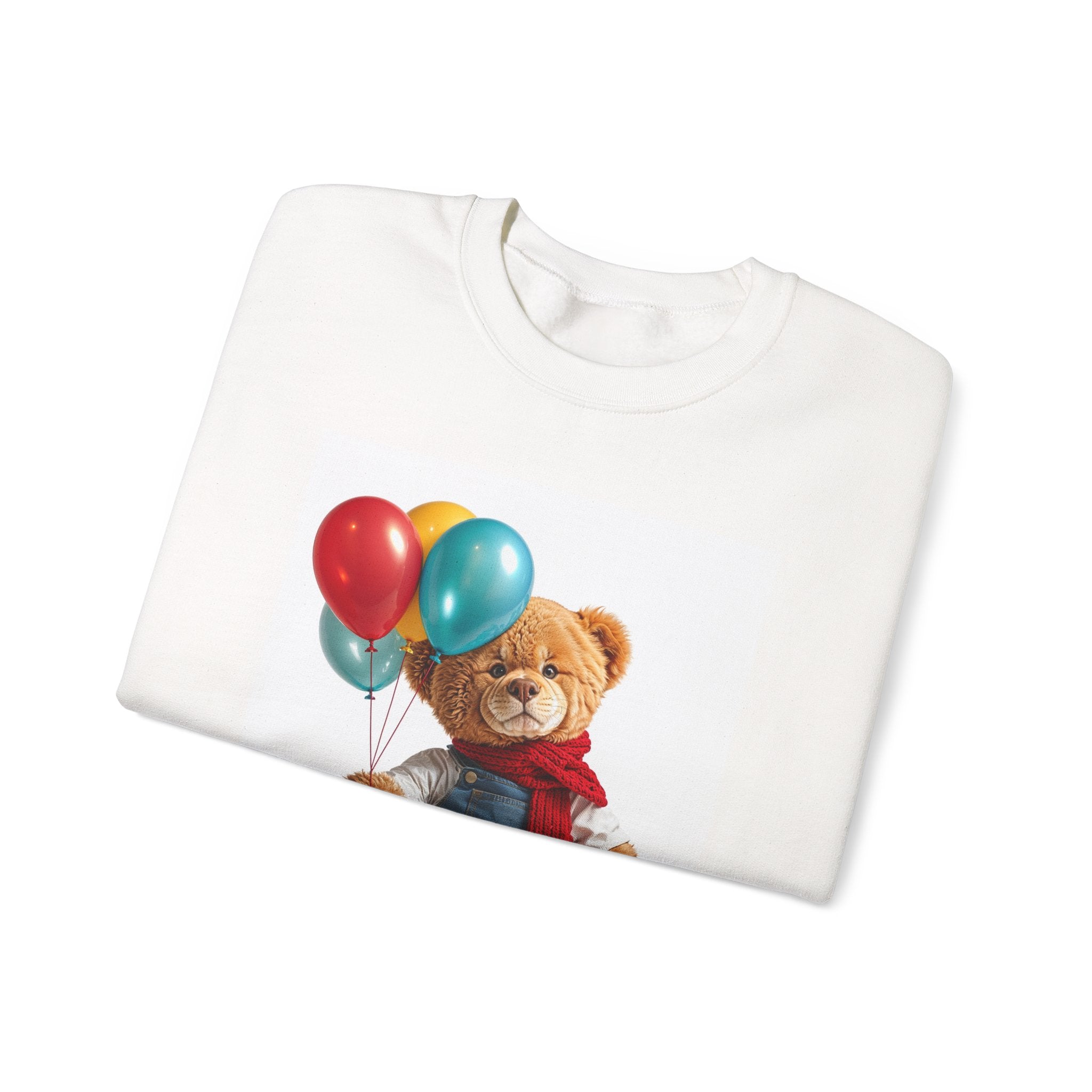 Sweat-shirt Ours en peluche avec ballons | Illustration mignonne de peluche