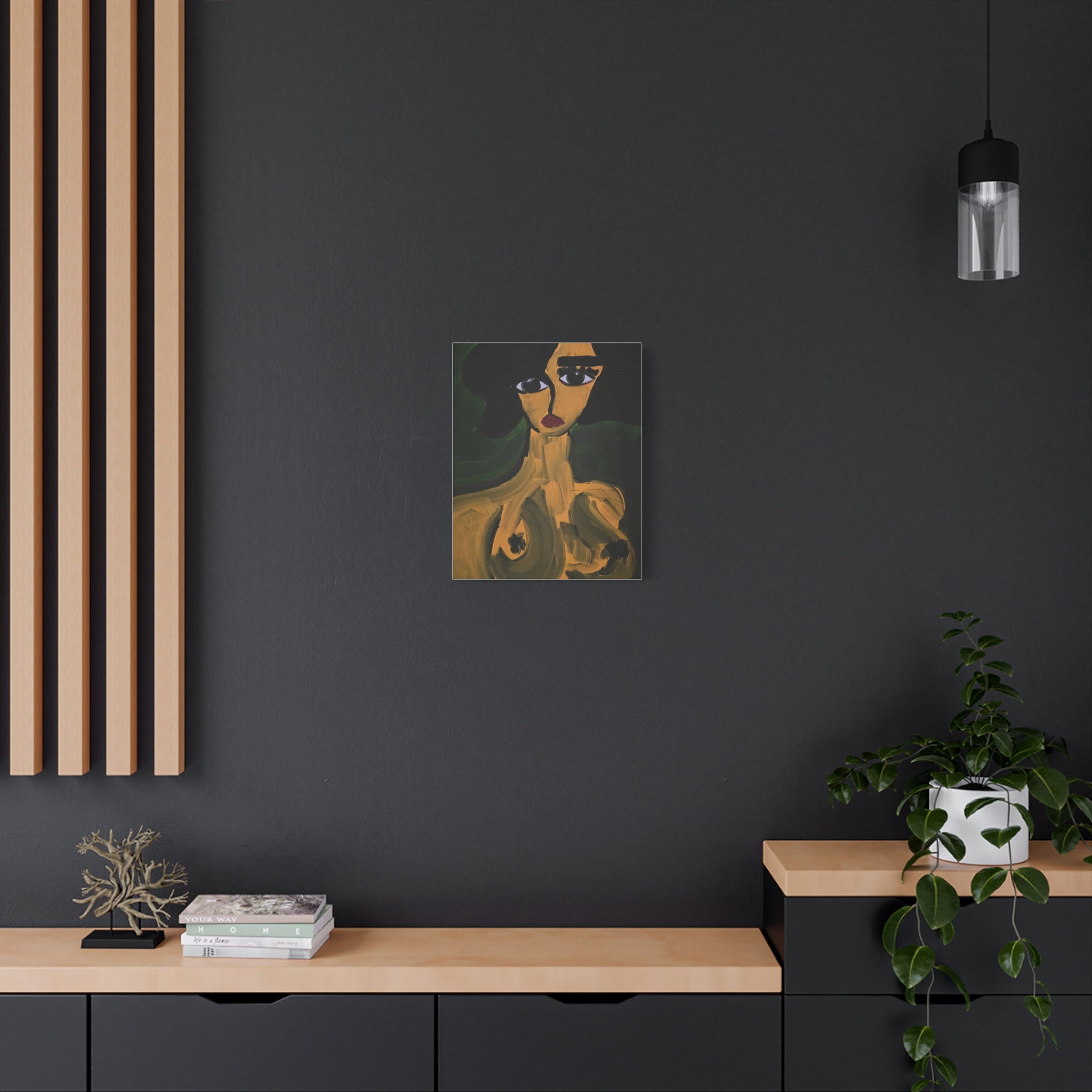 Toile de portrait abstrait | Art contemporain sur toile, art minimaliste