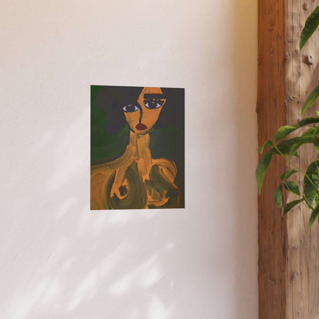 Abstract Female Portrait Poster | Satin or Archival Matte Poster, contemporary art
