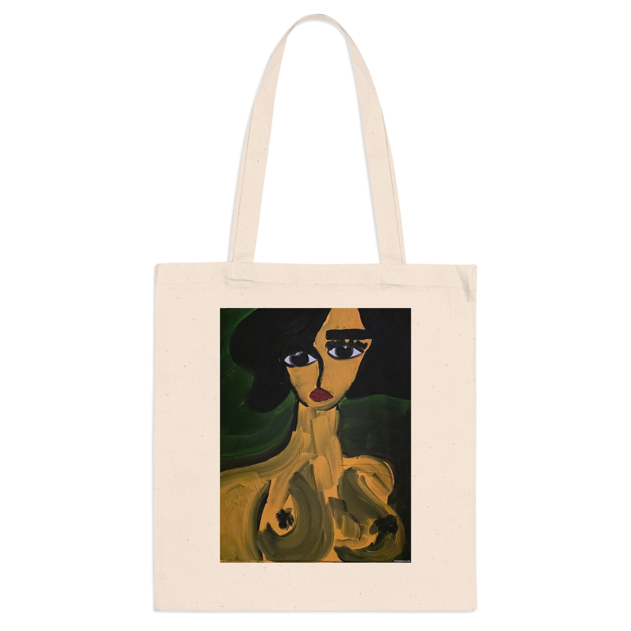 Abstract Woman Portrait Tote Bag | Expressionist Face Art