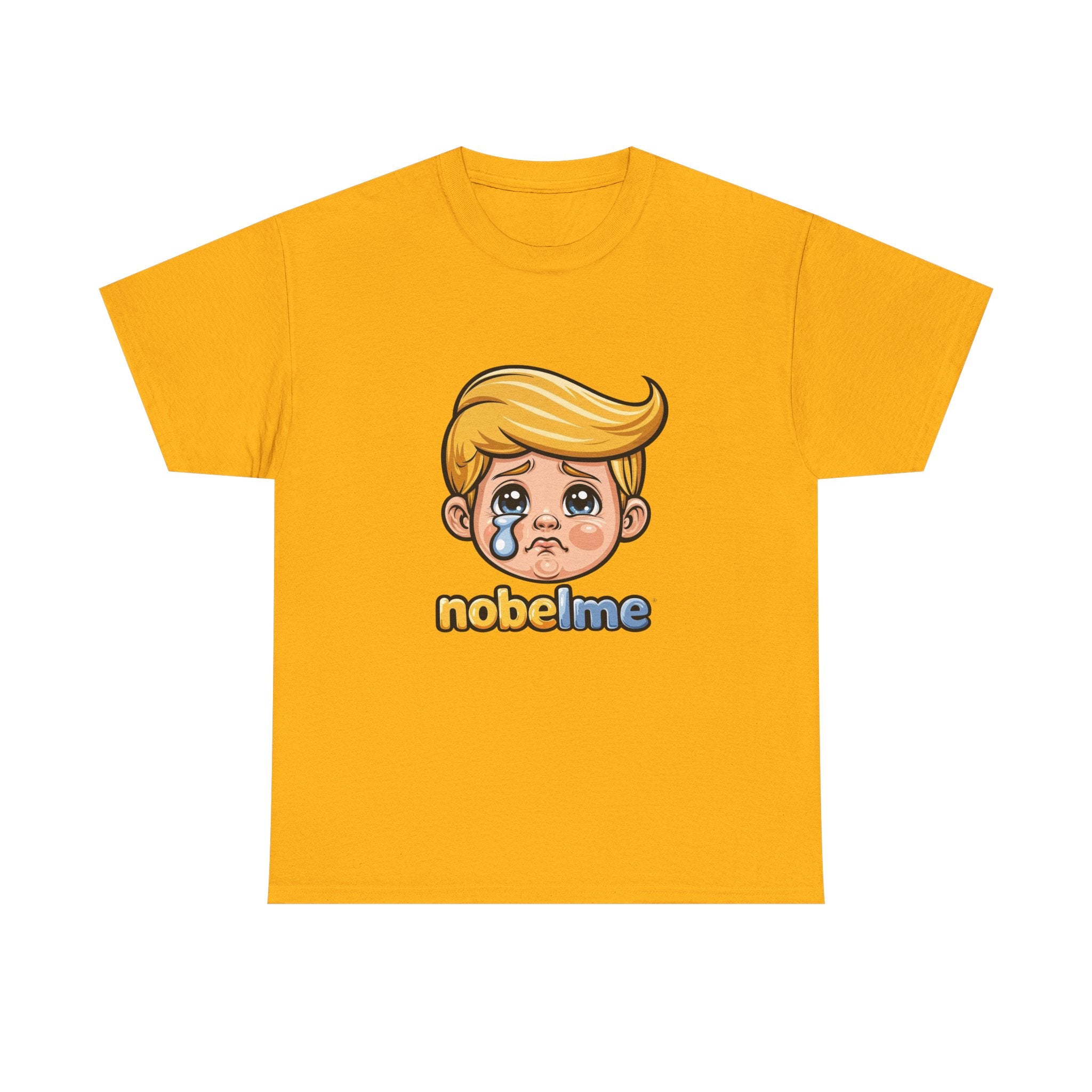 T-shirt Cartoon Leader, art pop politique satirique, imprimé d'un personnage amusant : une blonde en pleurs.