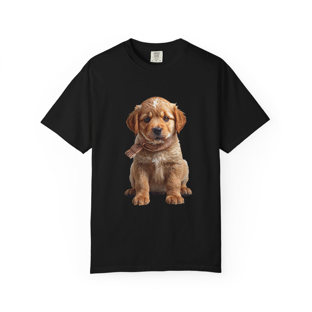 T-shirt chiot Golden Retriever | T-shirt photo de chien mignon