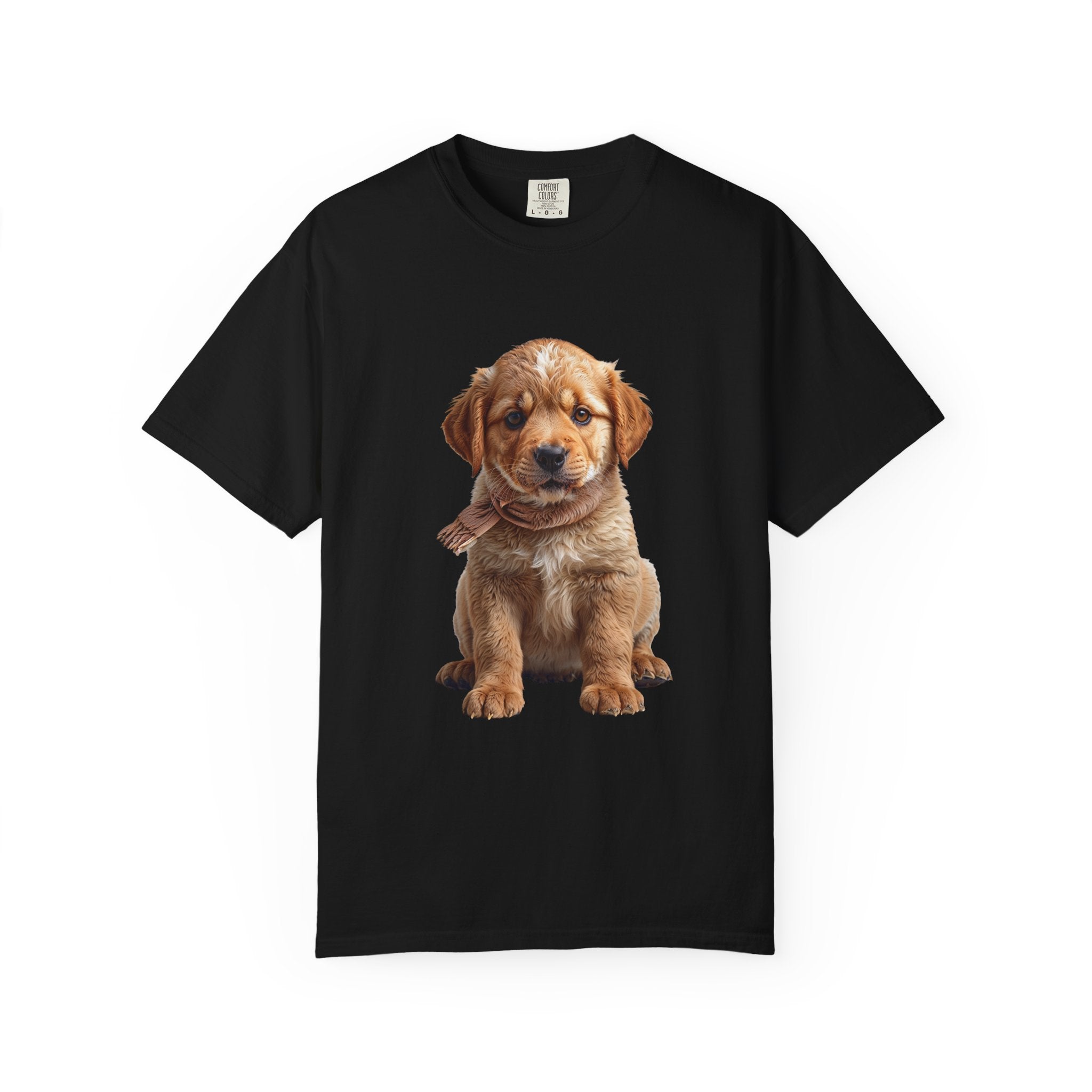 T-shirt chiot Golden Retriever | T-shirt photo de chien mignon