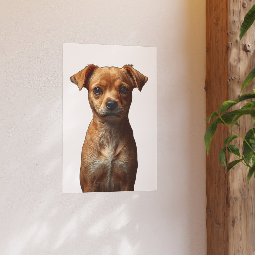 Puppy Portrait Poster | Dog Wall Art, dog lover poster