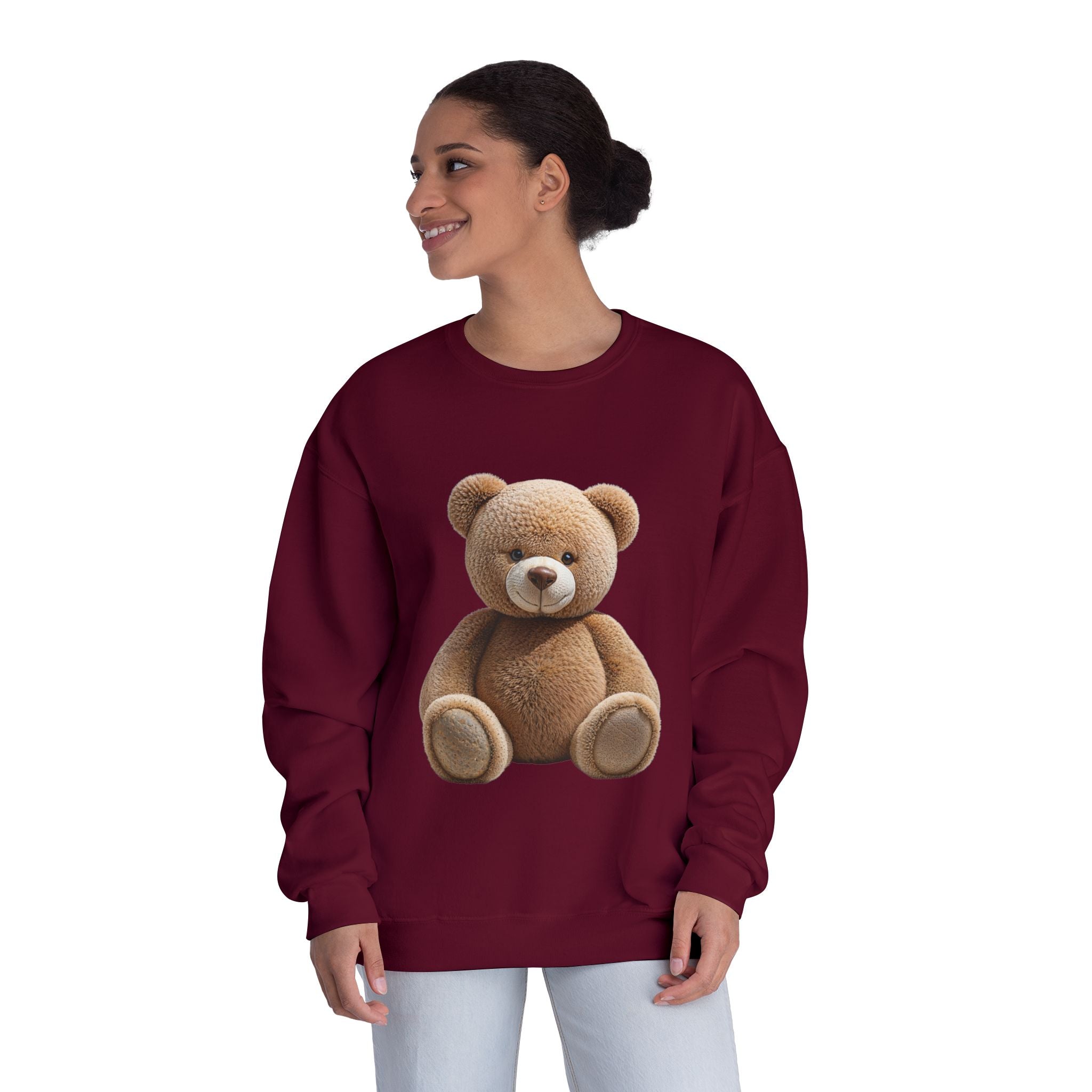 Sweat-shirt imprimé ours en peluche marron | Illustration de jouet mignon
