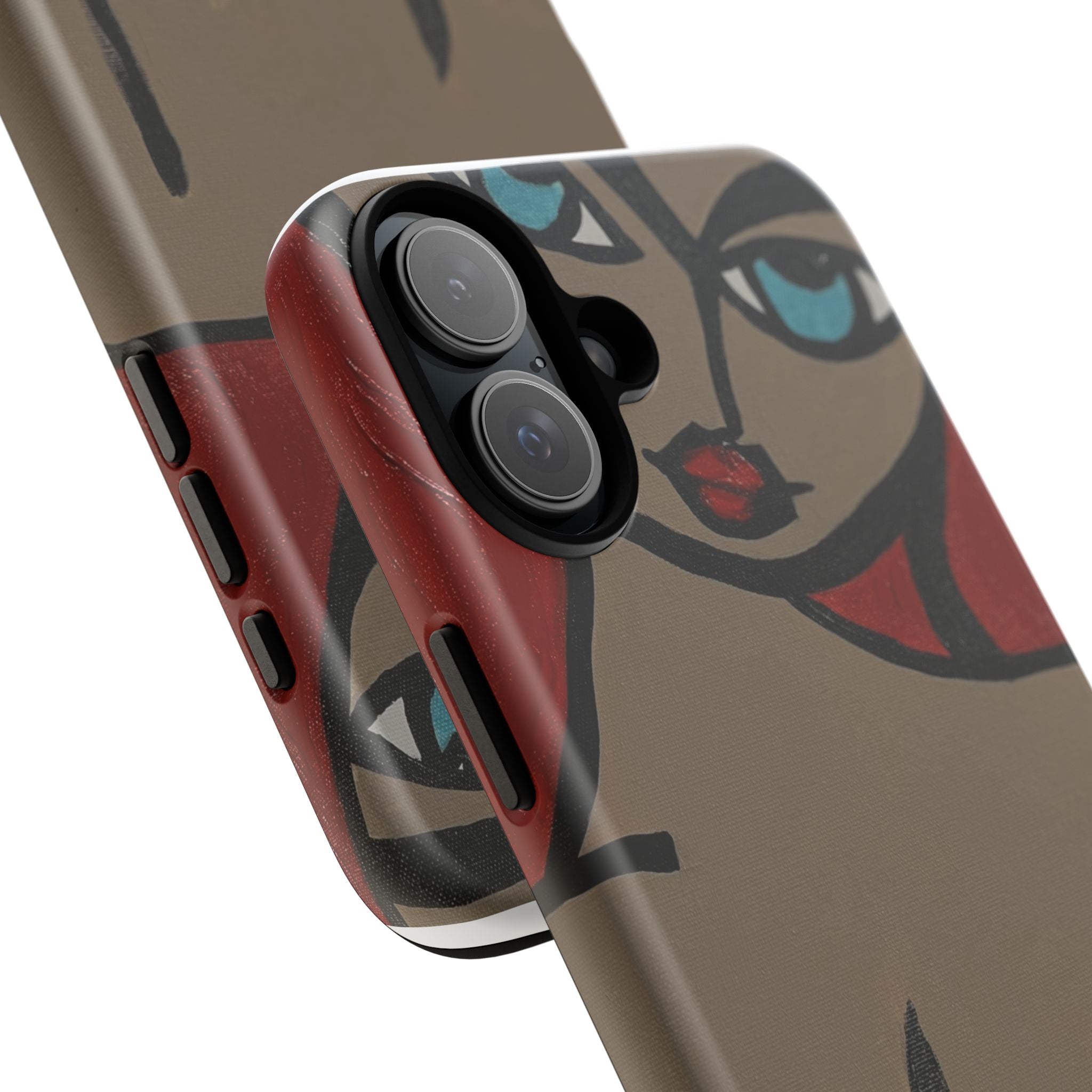 Coque de téléphone minimaliste | Figure féminine abstraite, faite main