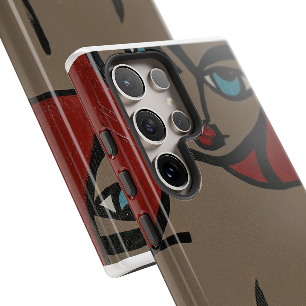 Coque de téléphone minimaliste | Figure féminine abstraite, faite main