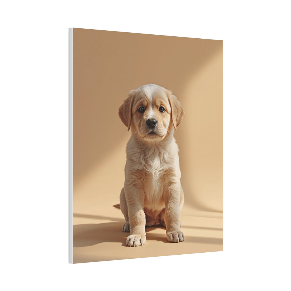 Golden Labrador Puppy Canvas, gift for dog lovers