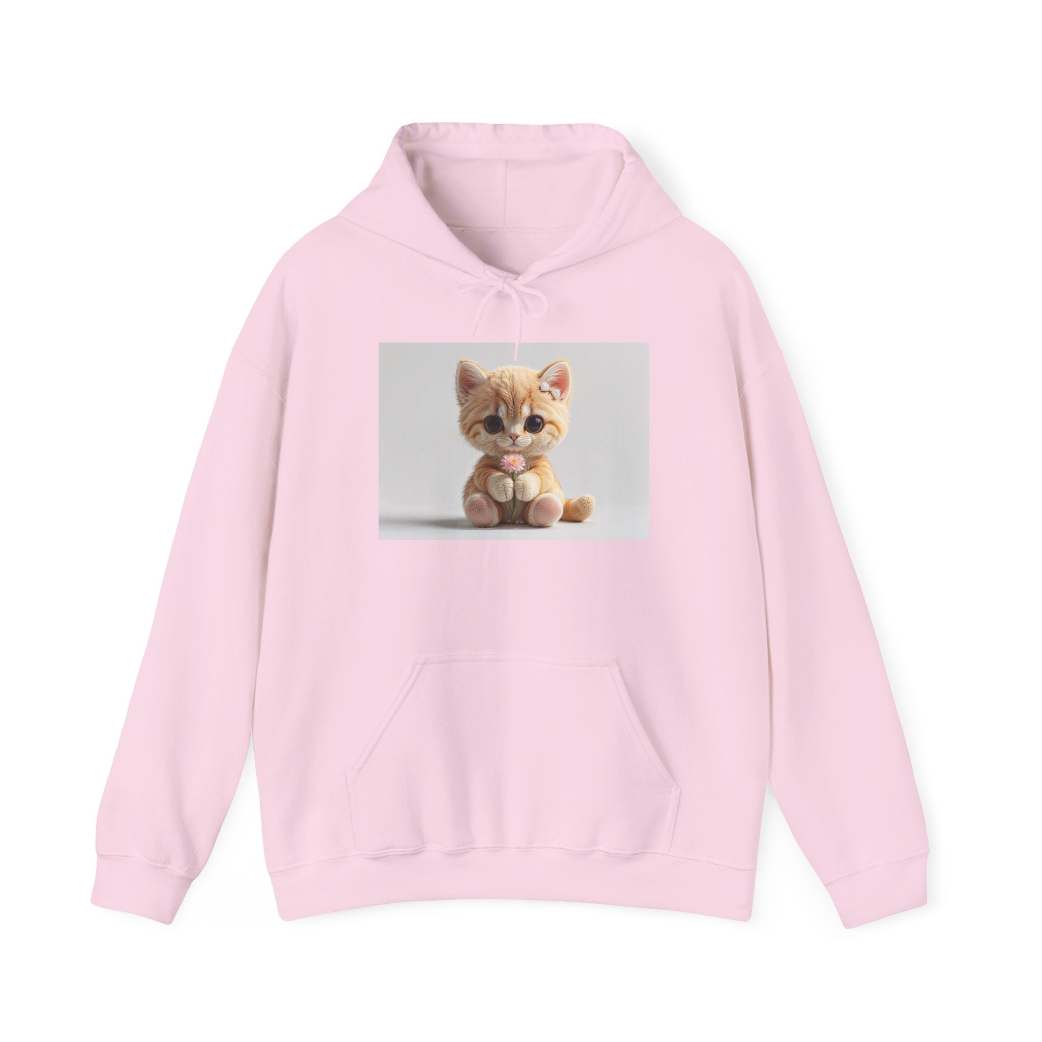 Sweat à capuche illustré d'un adorable chaton orange | Sweat-shirt graphique chat mignon