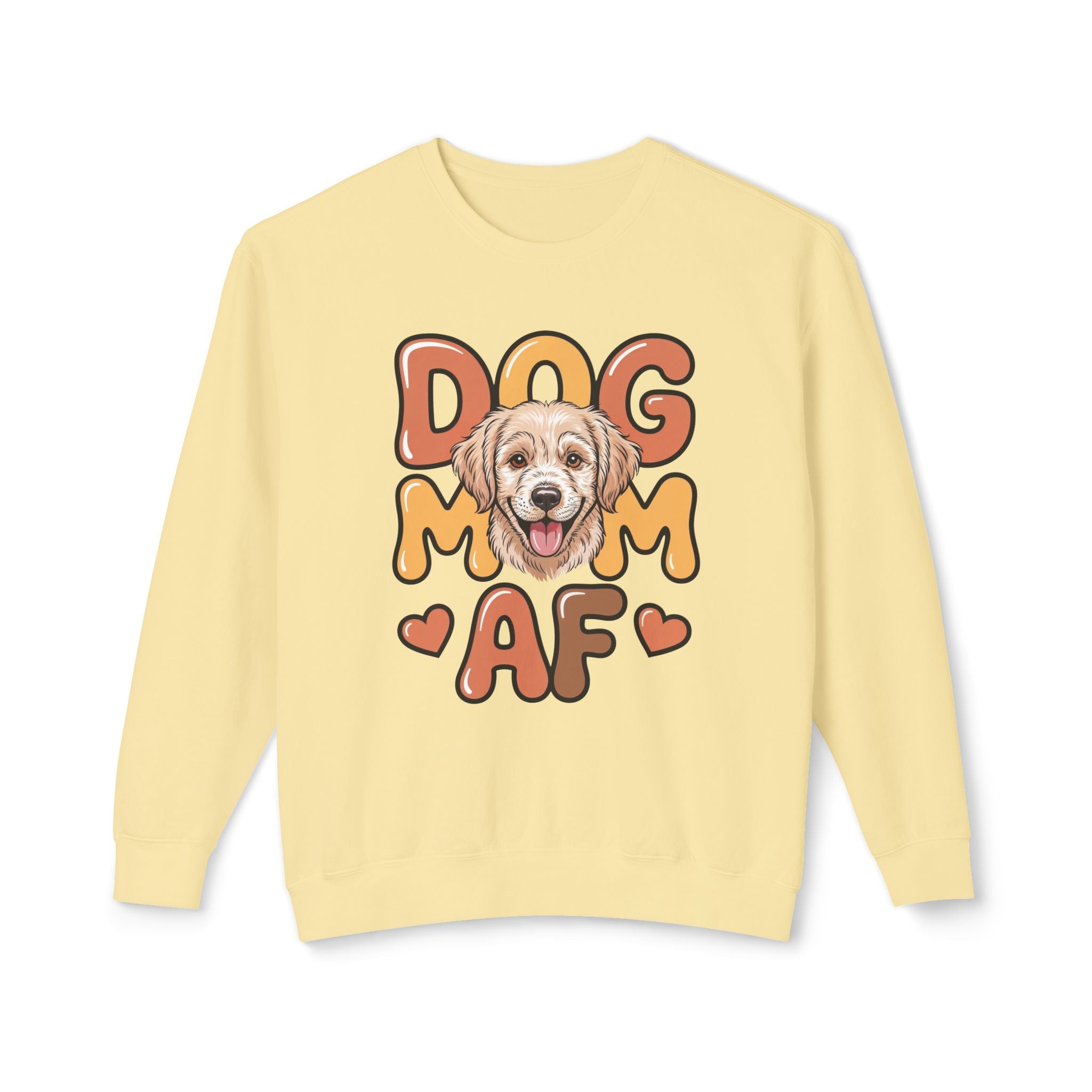 Dog Lover Sweatshirt | Golden Retriever Illustration, Cute Heart Design