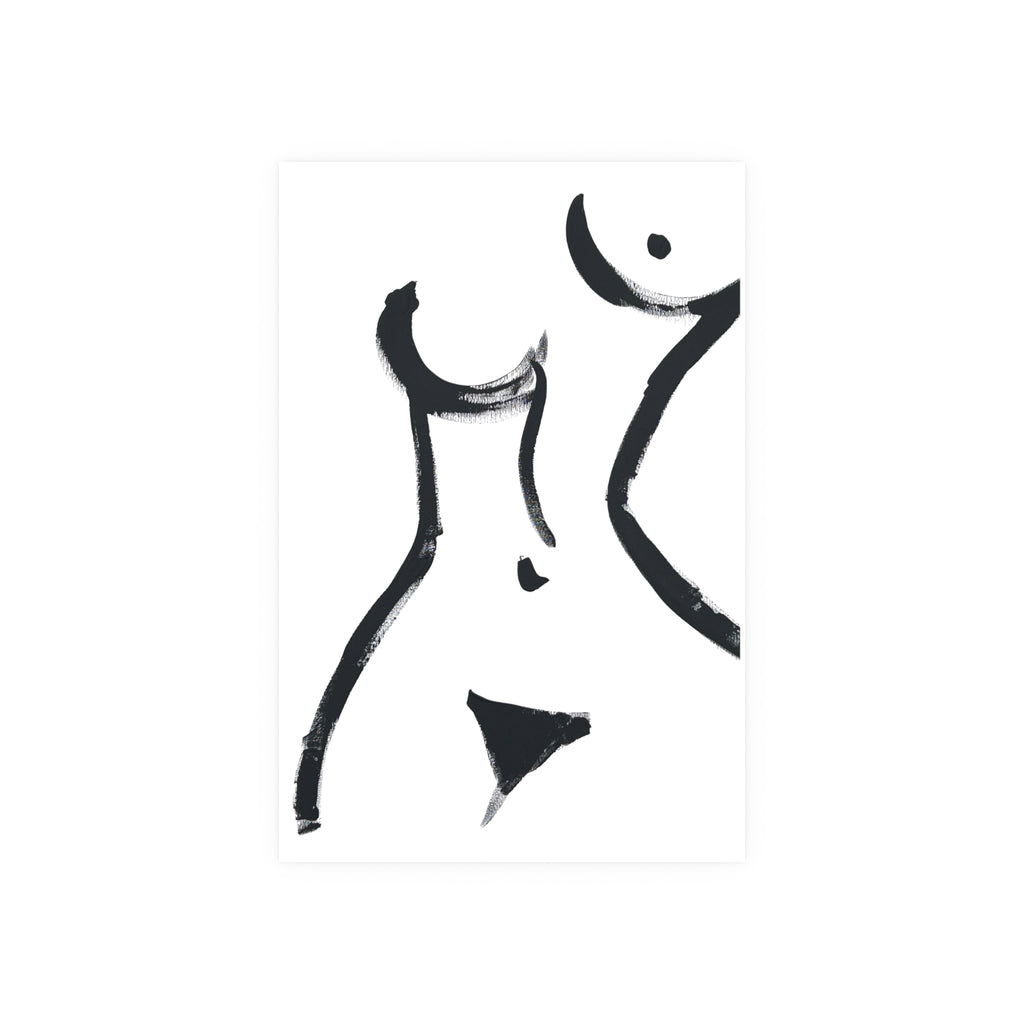 Minimal Abstract Female Poster, contemporary art poster