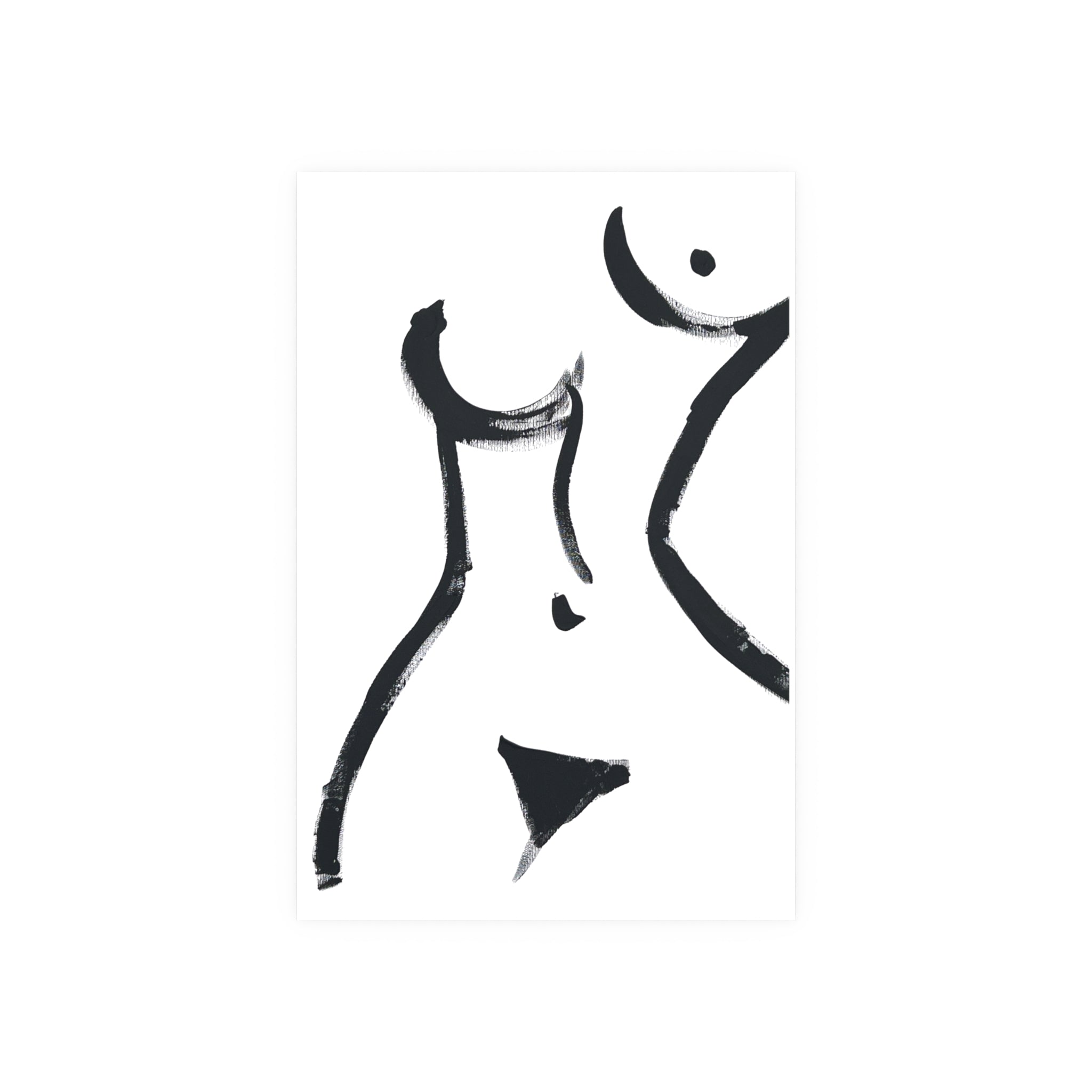 Minimal Abstract Female Poster, contemporary art poster