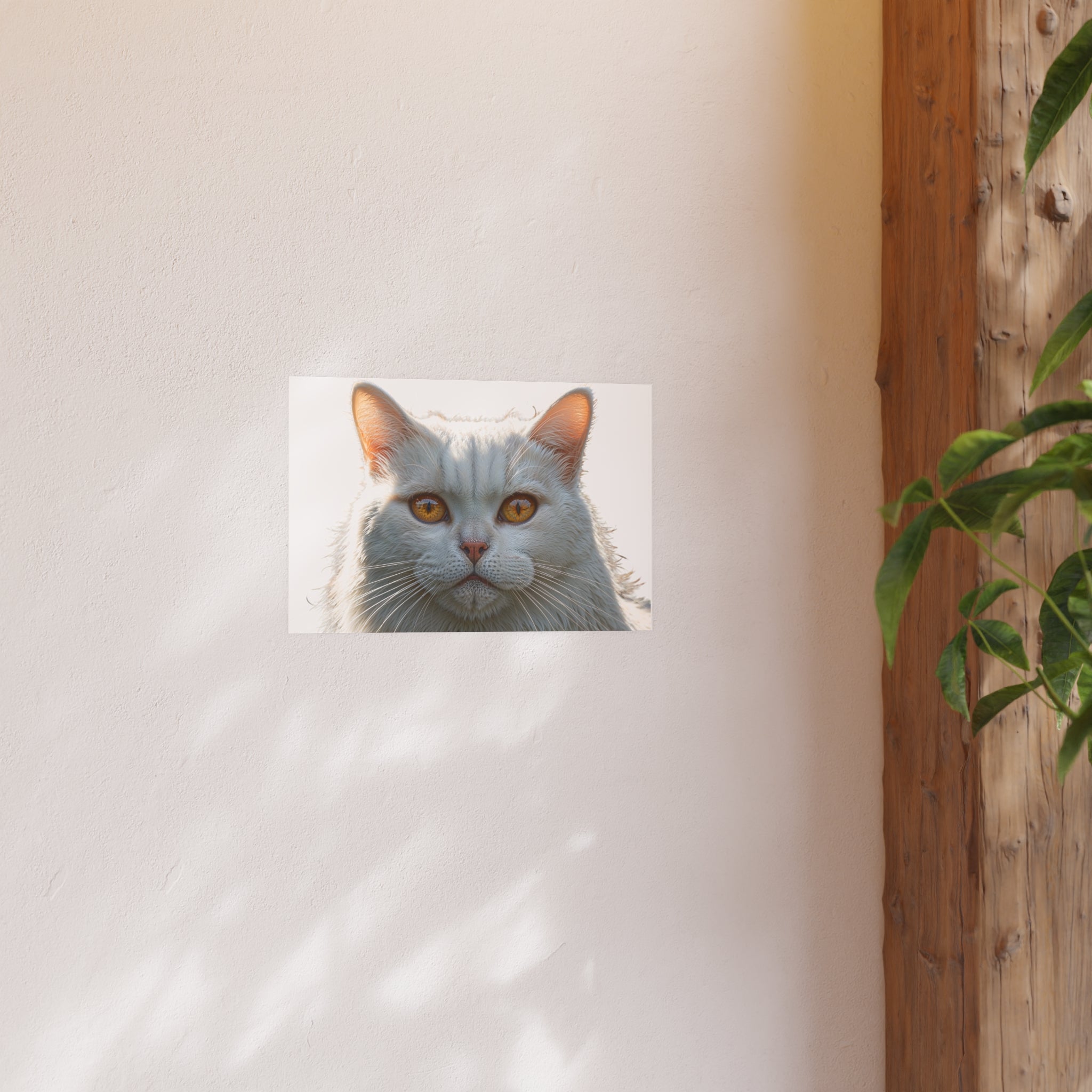 White Cat Portrait Poster | Cat Lover poster