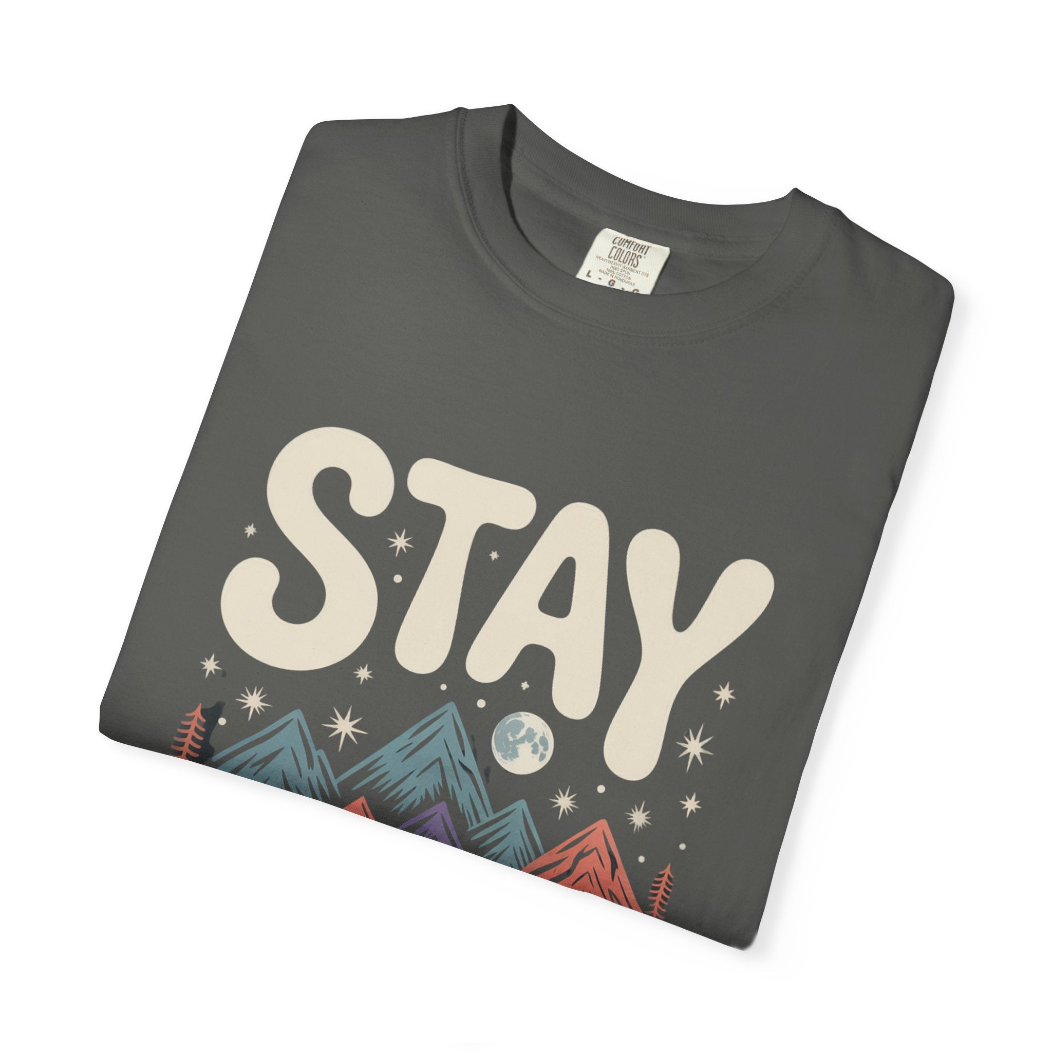 Stay Wild mountain design T-shirt | adventure typography tee